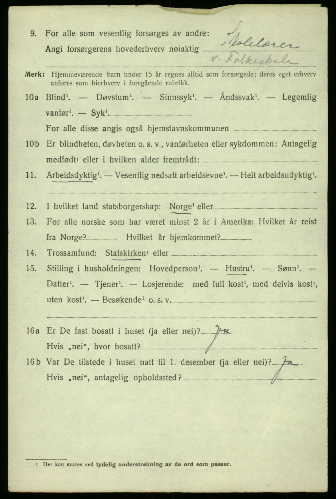 SAO, 1920 census for Torsnes, 1920, p. 2738