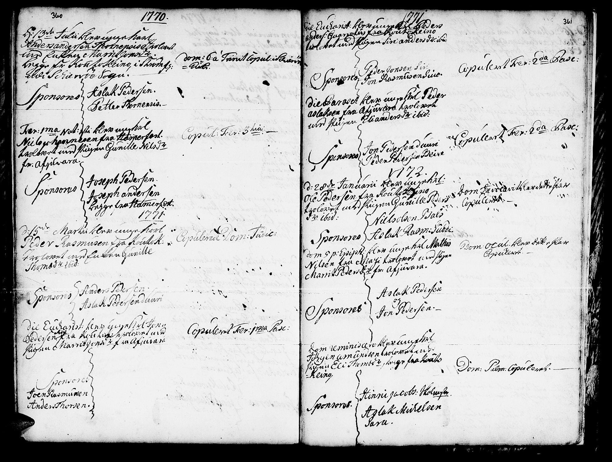 Kautokeino sokneprestembete, SATØ/S-1340/H/Ha/L0001.kirke: Parish register (official) no. 1, 1723-1776, p. 360-361