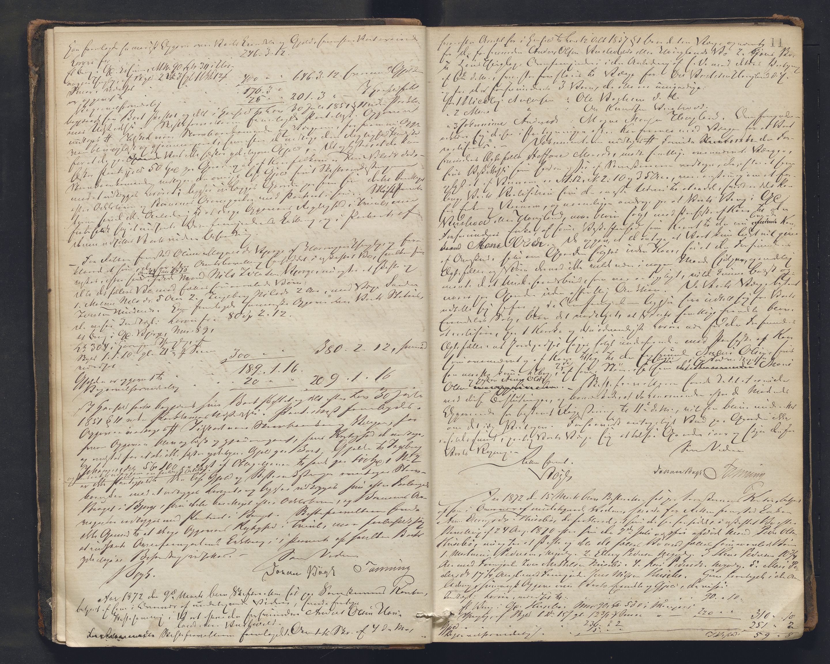 Nordhordland sorenskrivar, AV/SAB-A-2901/1/H/Hc/L0002: Skifteforhandlingsprotokollar, 1871-1878, p. 11