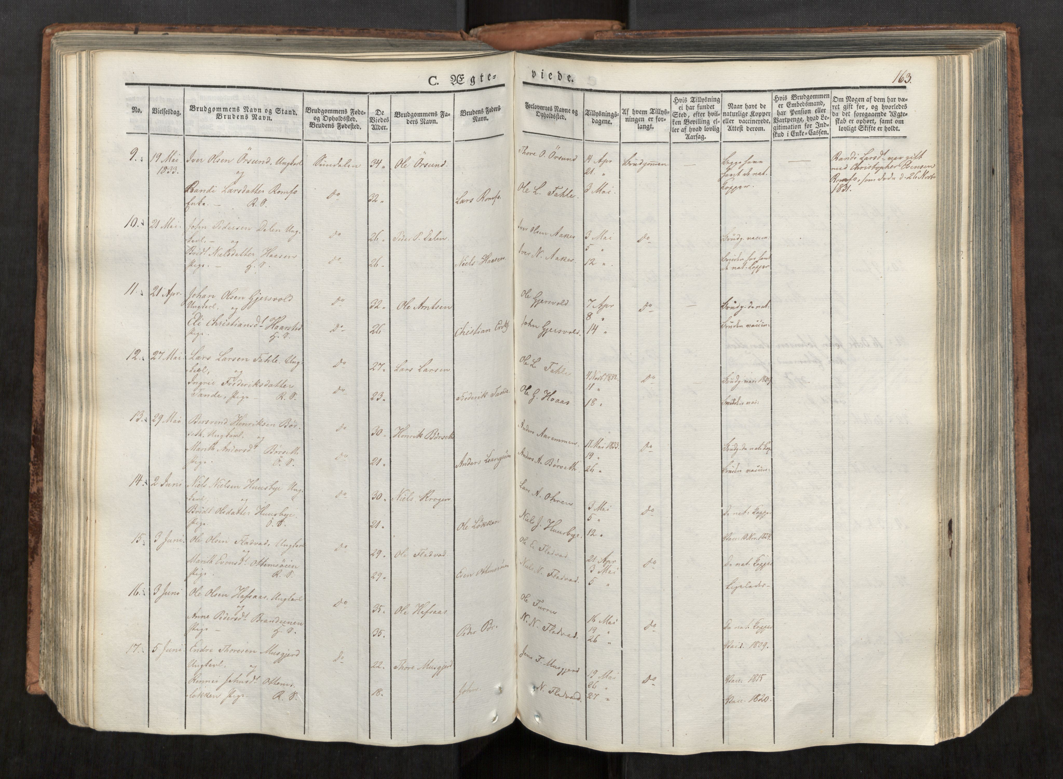 Ministerialprotokoller, klokkerbøker og fødselsregistre - Møre og Romsdal, SAT/A-1454/590/L1012: Parish register (official) no. 590A04, 1832-1846, p. 163