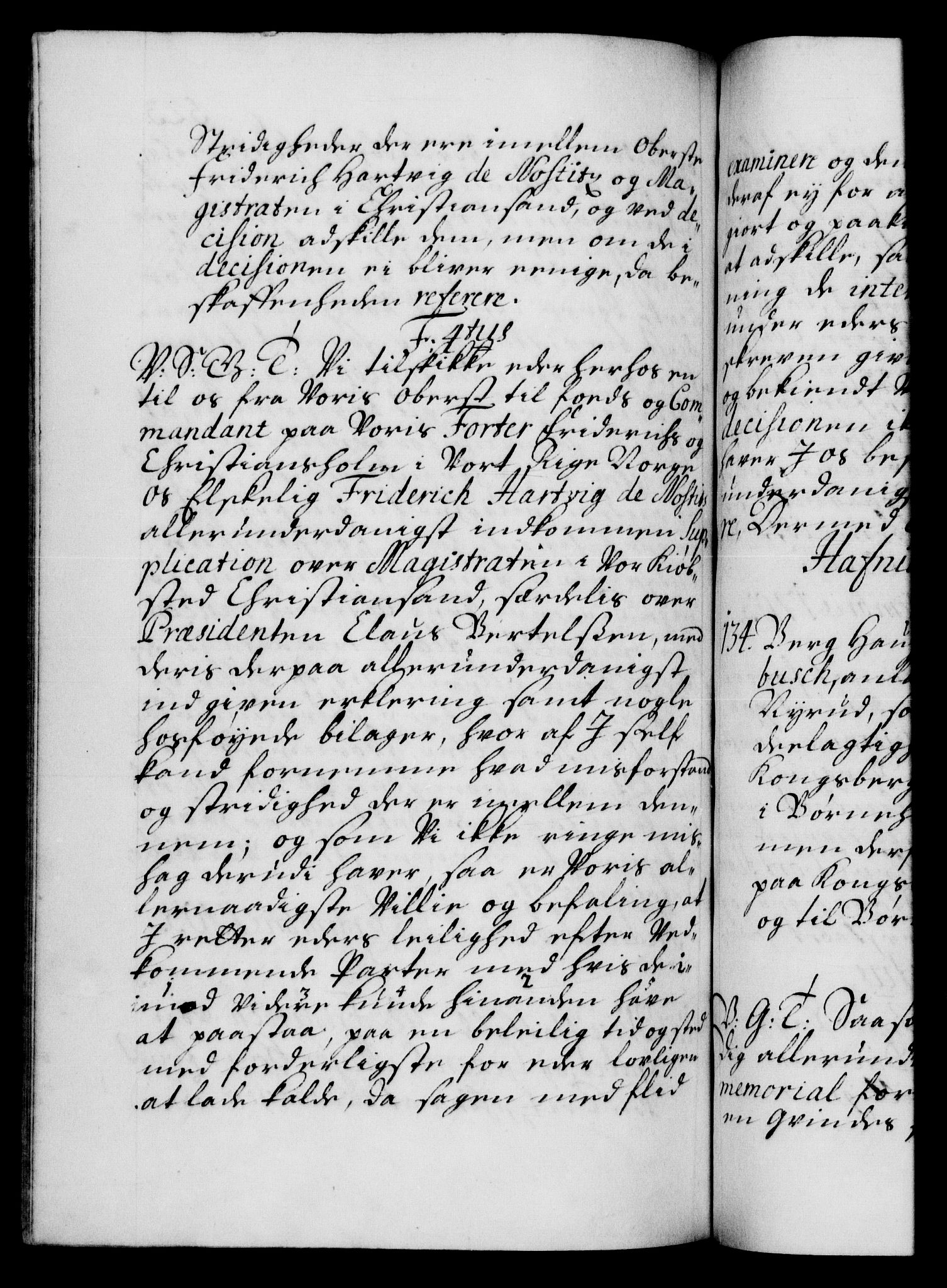 Danske Kanselli 1572-1799, AV/RA-EA-3023/F/Fc/Fca/Fcab/L0016: Norske tegnelser, 1699-1703, p. 523b