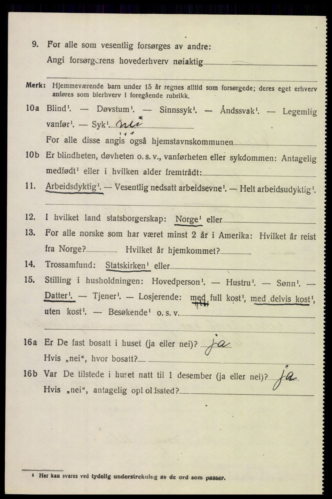 SAH, 1920 census for Elverum, 1920, p. 15565