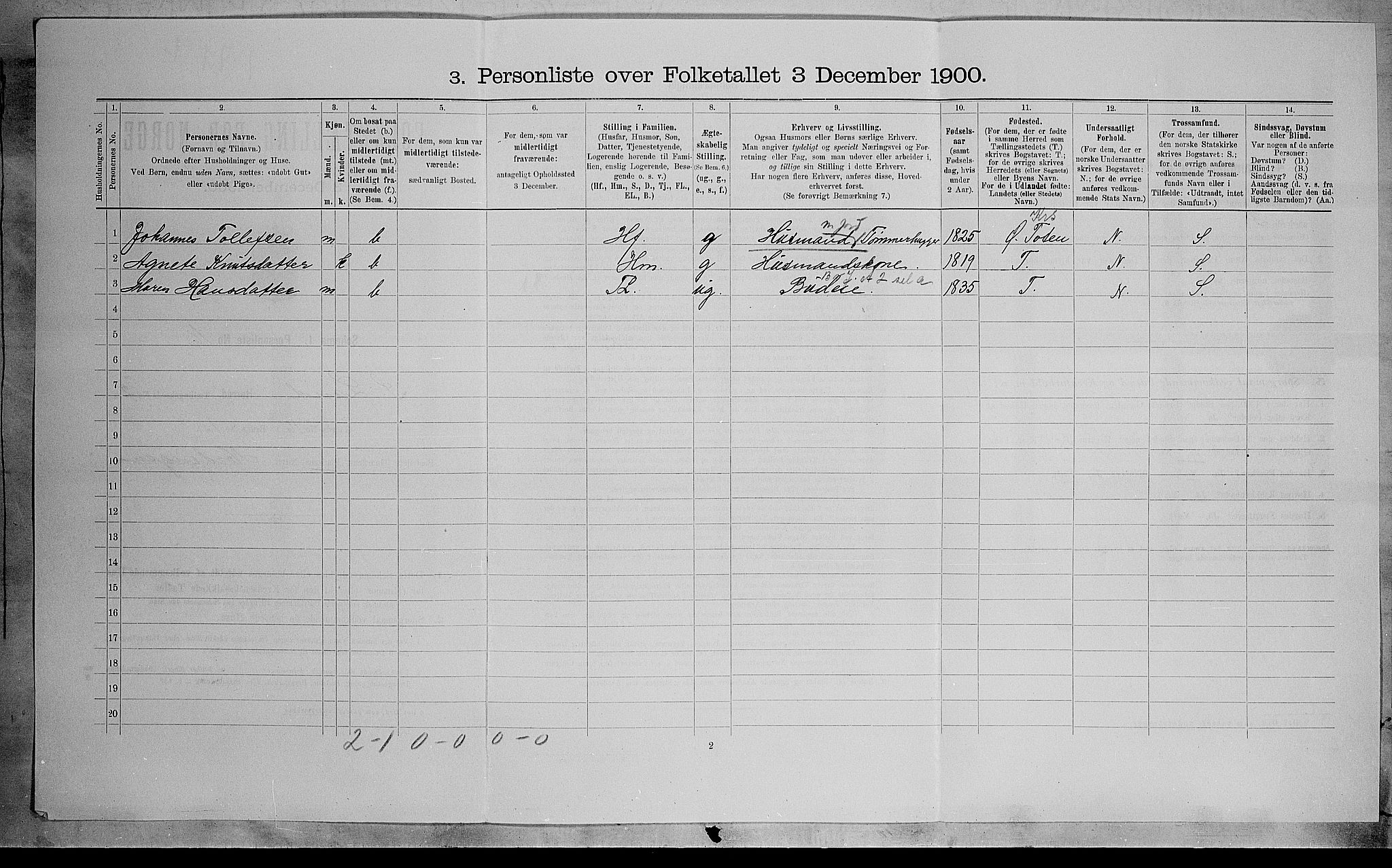 SAH, 1900 census for Søndre Land, 1900, p. 326