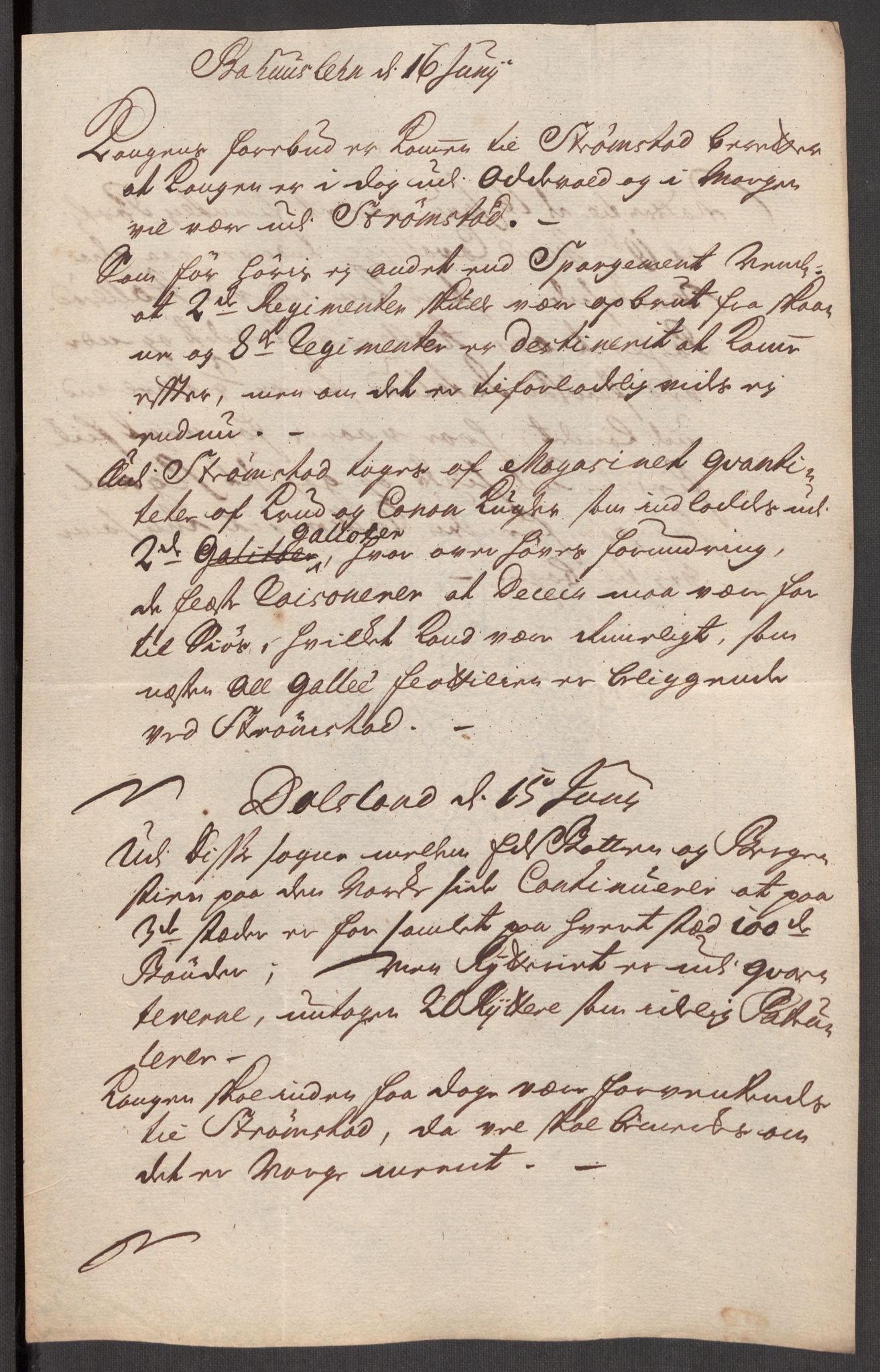 Kommanderende general (KG I) med Det norske krigsdirektorium, AV/RA-EA-5419/E/Eb/L0012: Kunnskap om fienden, kronologisk ordnet, 1718-1719, p. 22