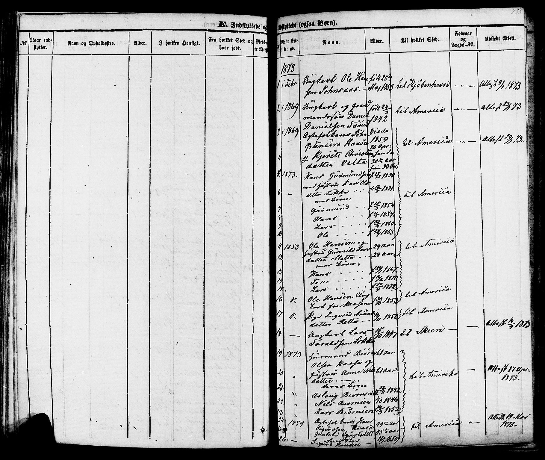 Sauherad kirkebøker, SAKO/A-298/F/Fa/L0007: Parish register (official) no. I 7, 1851-1873, p. 288