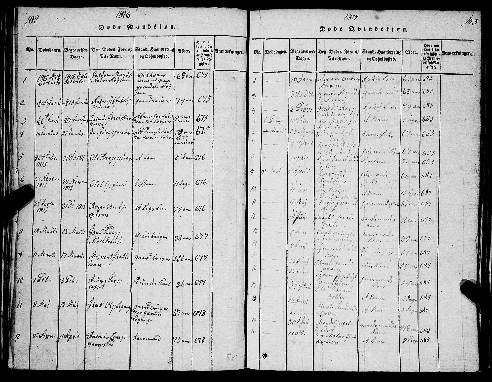Selje sokneprestembete, AV/SAB-A-99938/H/Ha/Hab/Haba: Parish register (copy) no. A 1, 1816-1828, p. 193-194