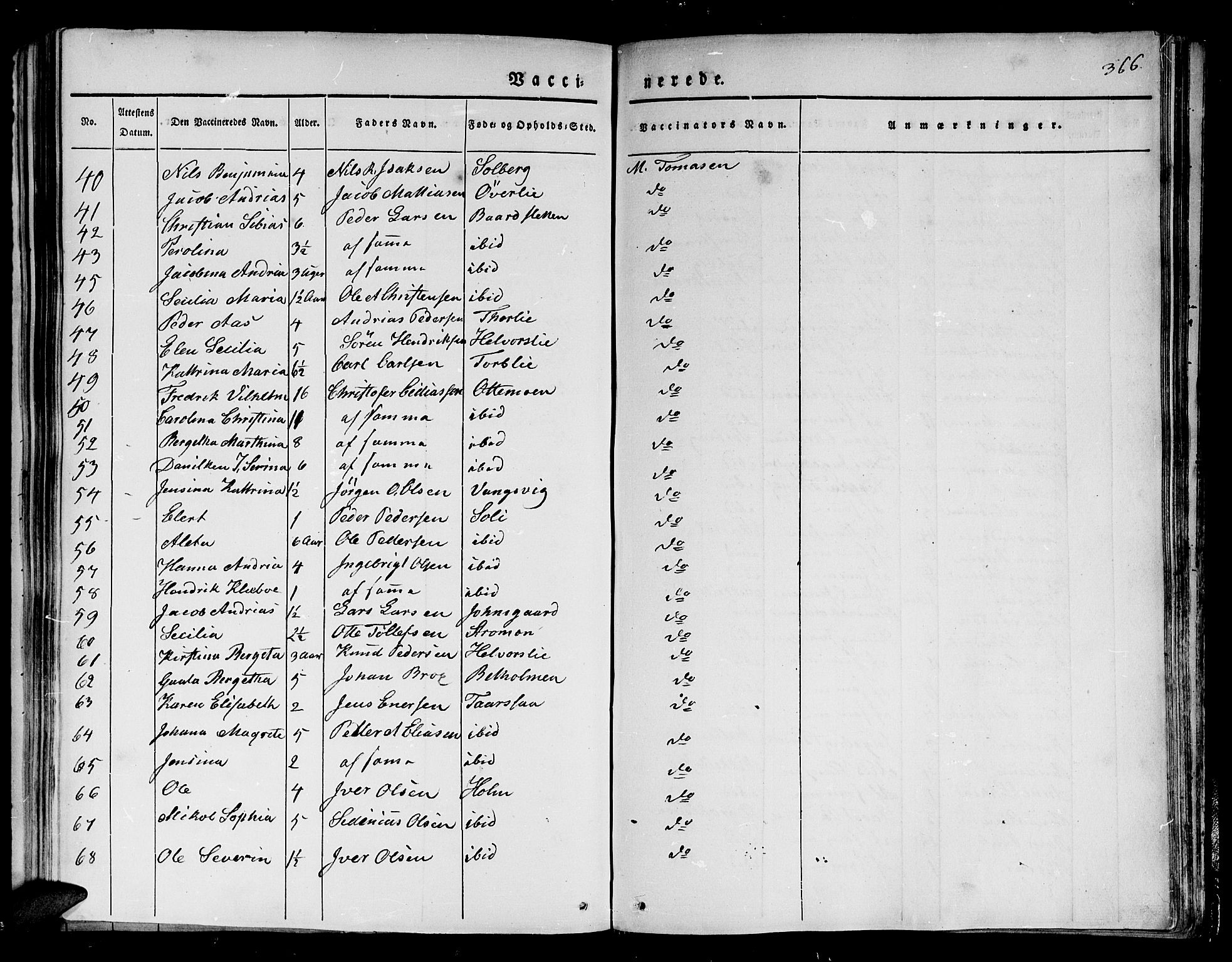 Tranøy sokneprestkontor, AV/SATØ-S-1313/I/Ia/Iaa/L0005kirke: Parish register (official) no. 5, 1829-1844, p. 366