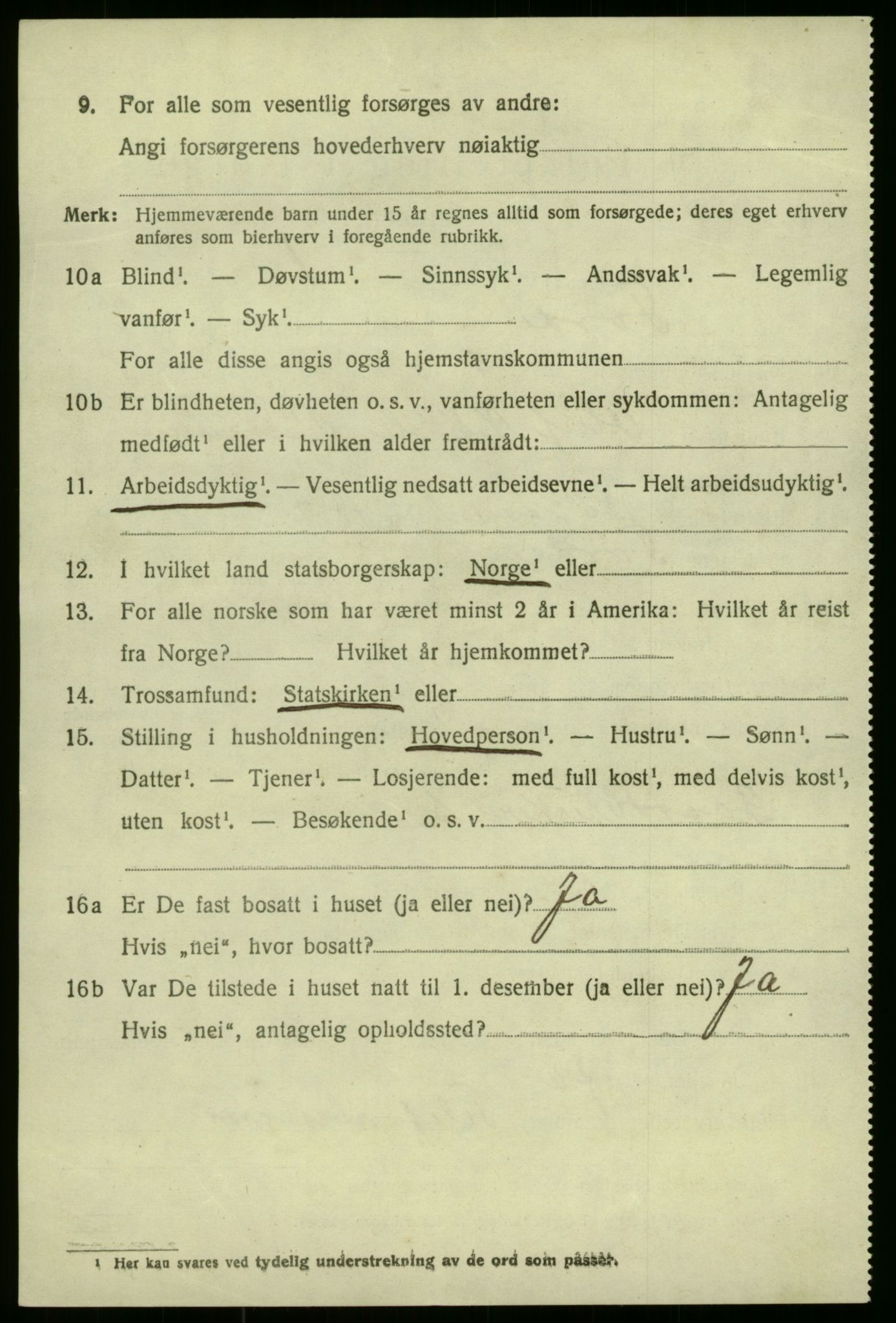 SAB, 1920 census for Førde, 1920, p. 1541