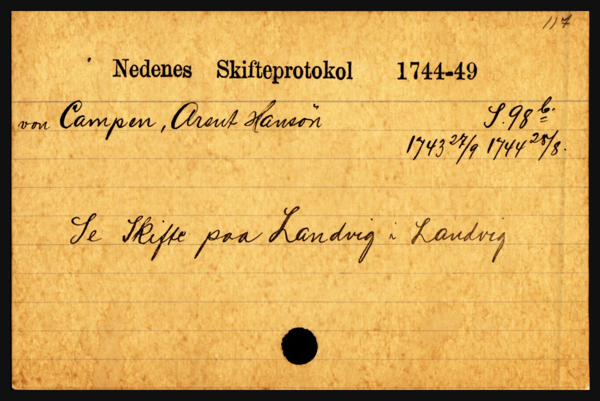 Nedenes sorenskriveri før 1824, AV/SAK-1221-0007/H, p. 4903