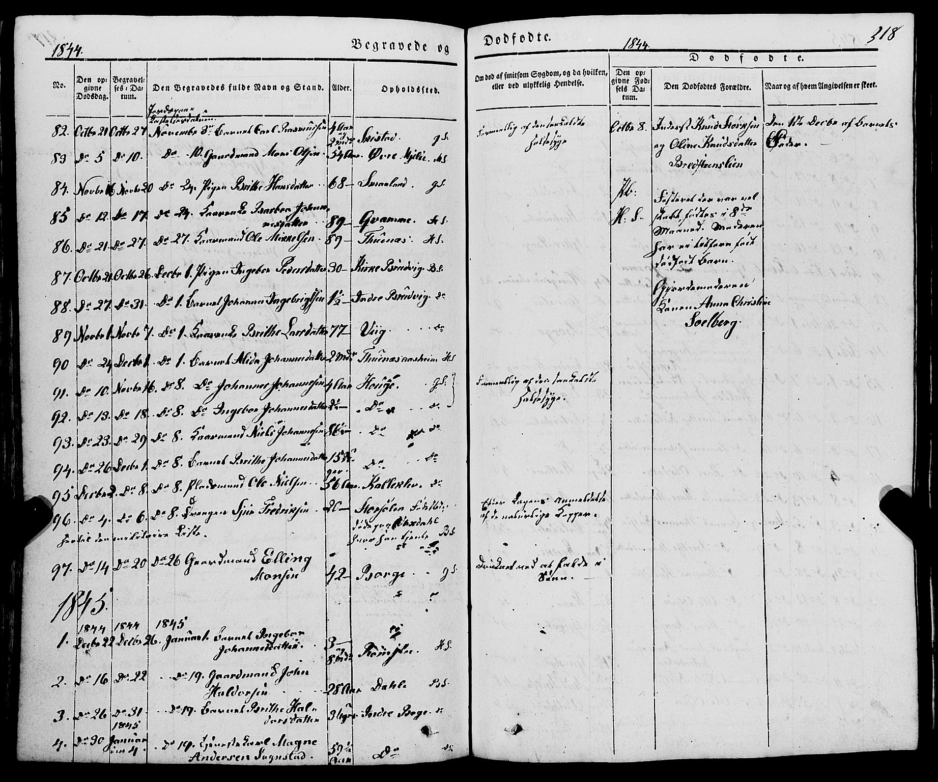 Haus sokneprestembete, AV/SAB-A-75601/H/Haa: Parish register (official) no. A 15, 1838-1847, p. 318