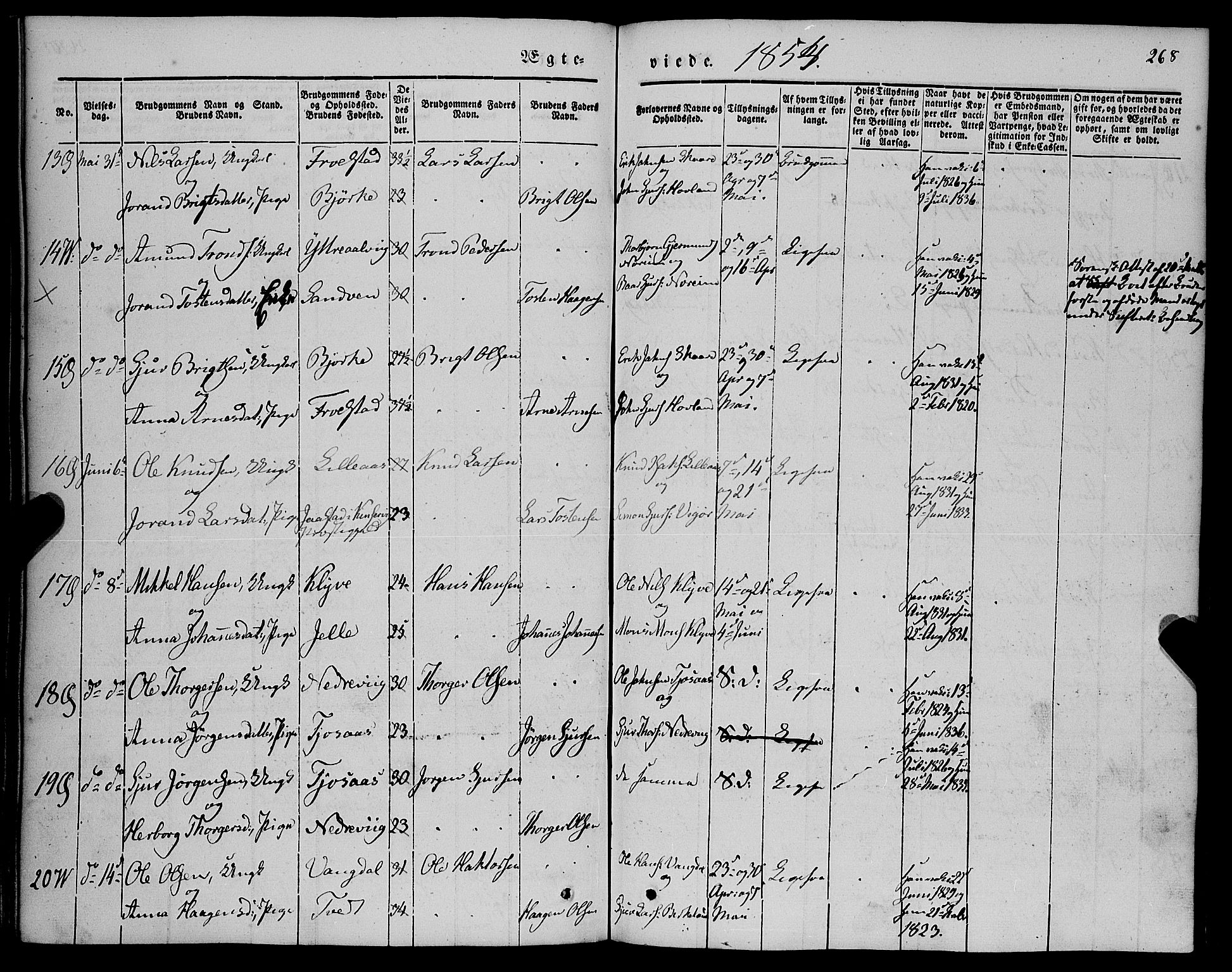 Kvam sokneprestembete, AV/SAB-A-76201/H/Haa: Parish register (official) no. A 8, 1844-1863, p. 268