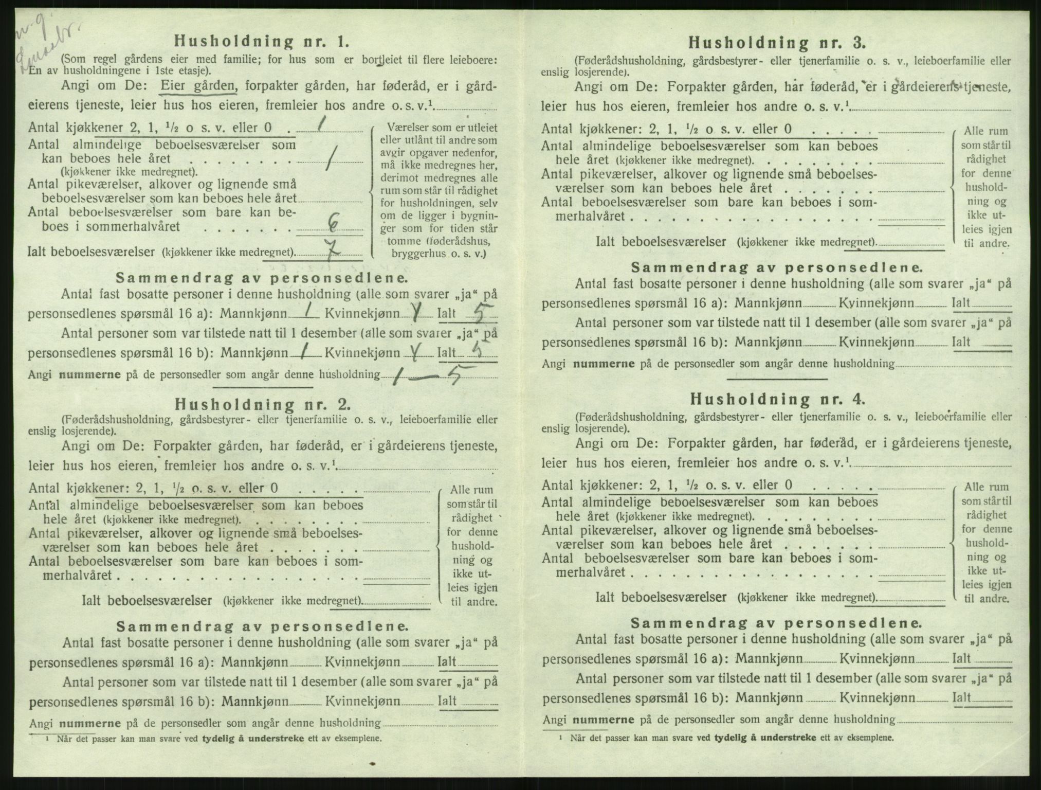 SAT, 1920 census for Leirfjord, 1920, p. 438