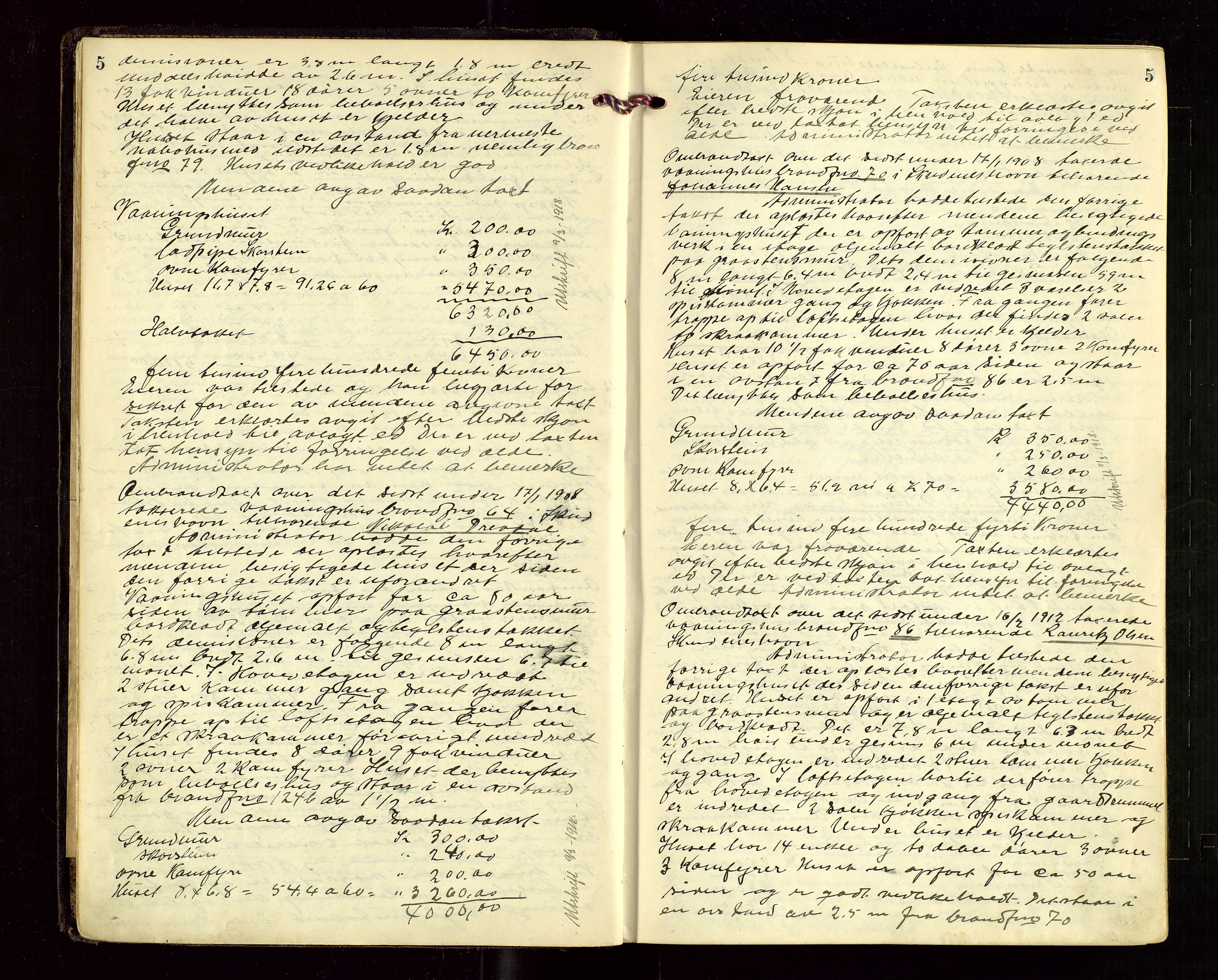 Skudenes lensmannskontor, AV/SAST-A-100444/Goa/L0005: Branntakstprotokoll, 1917-1926, p. 5