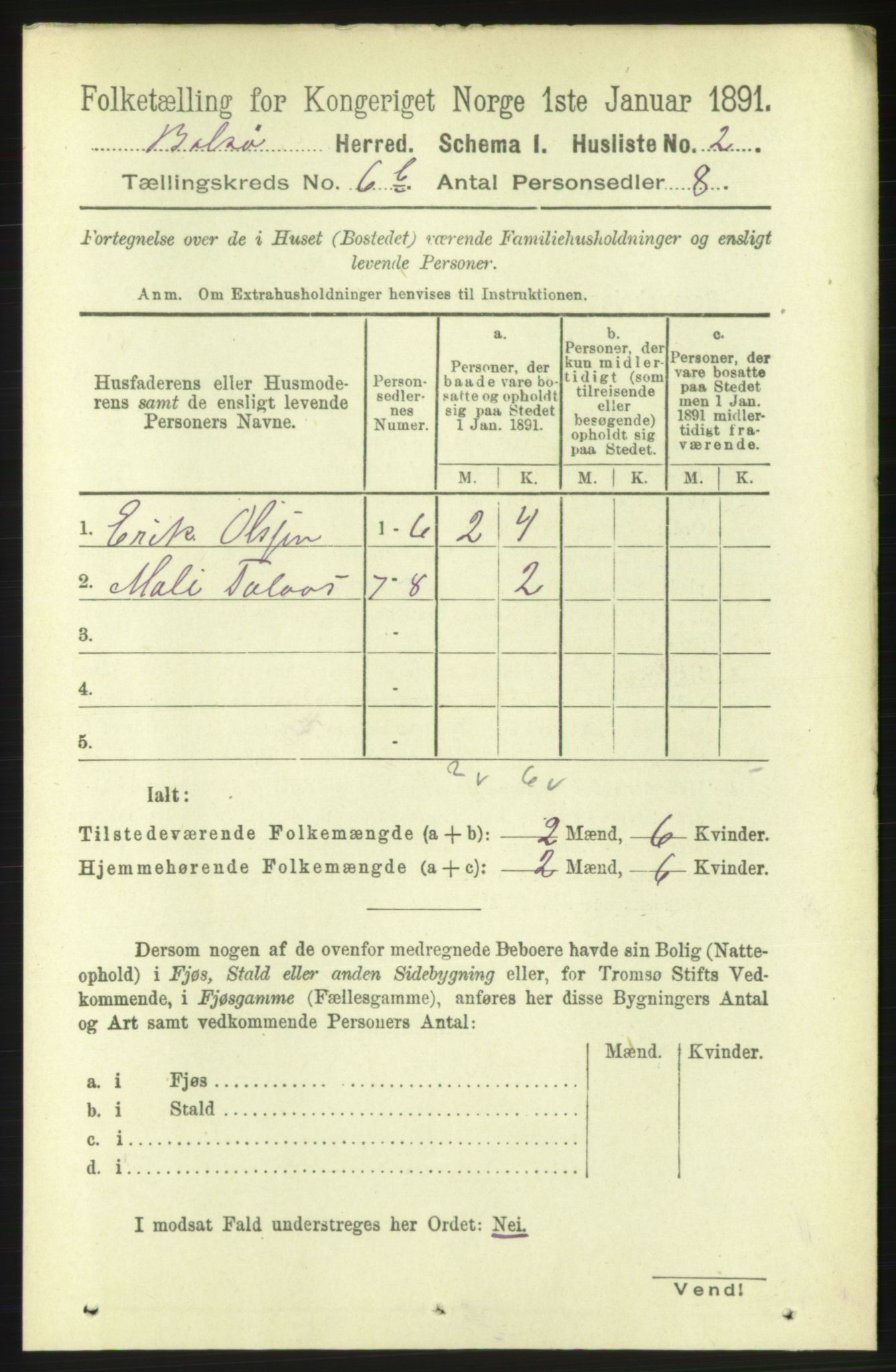 RA, 1891 census for 1544 Bolsøy, 1891, p. 3938