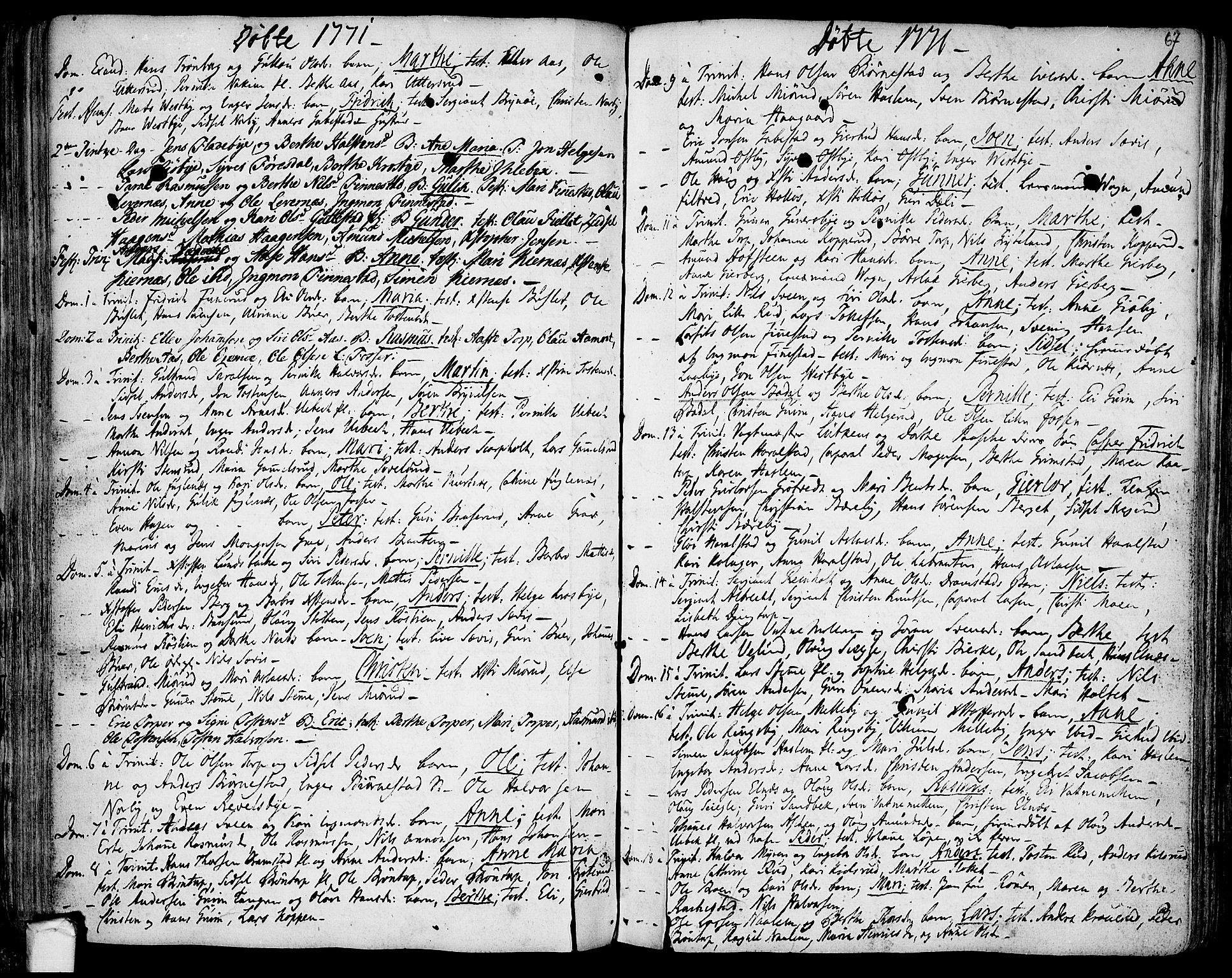 Rakkestad prestekontor Kirkebøker, AV/SAO-A-2008/F/Fa/L0003: Parish register (official) no. I 3, 1752-1777, p. 67