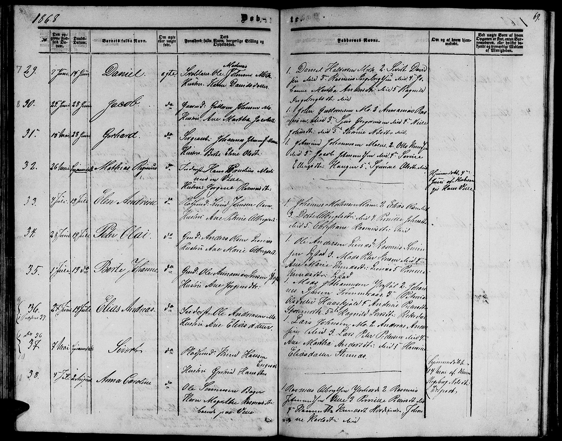 Ministerialprotokoller, klokkerbøker og fødselsregistre - Møre og Romsdal, AV/SAT-A-1454/513/L0188: Parish register (copy) no. 513C02, 1865-1882, p. 69