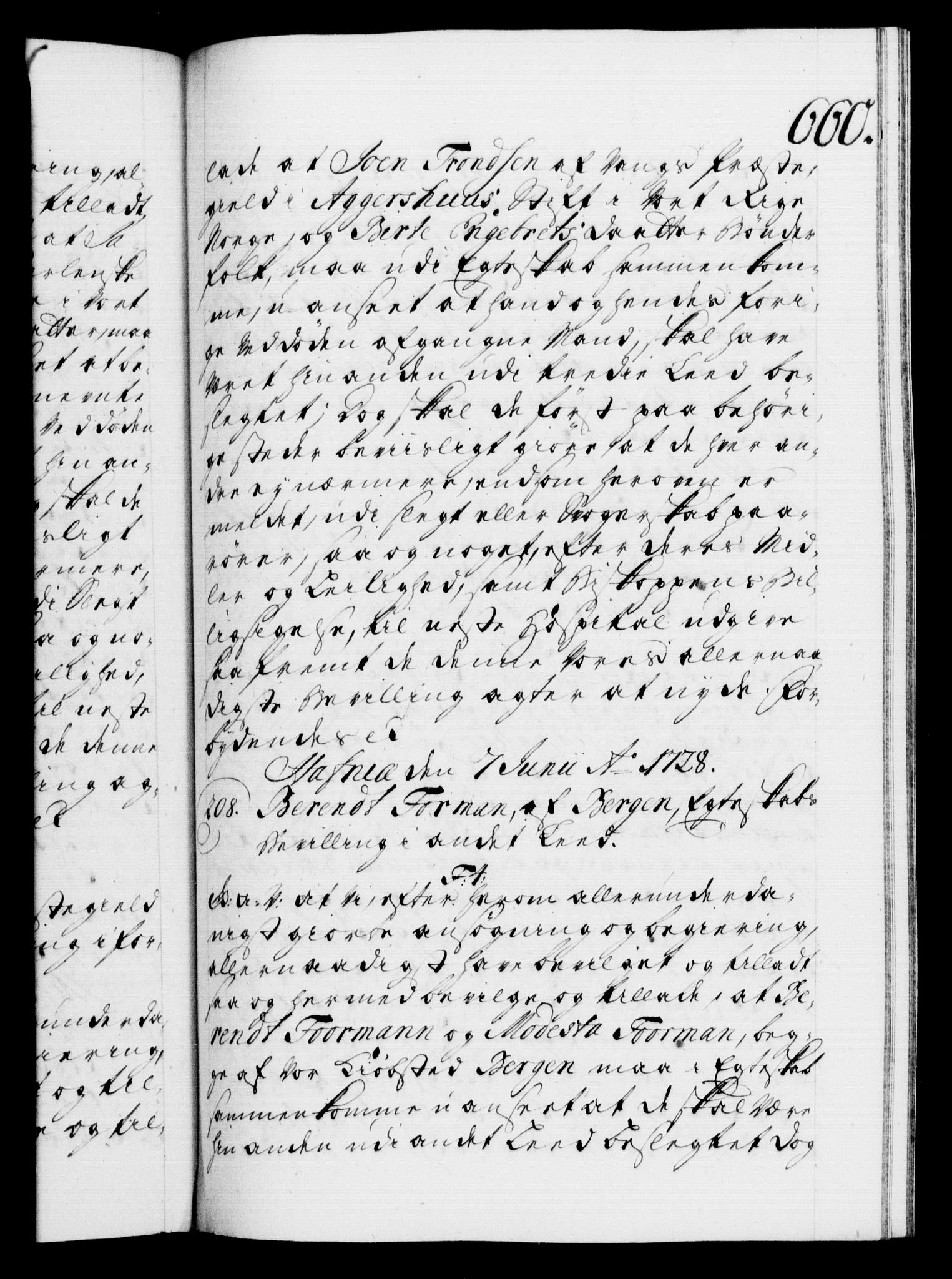 Danske Kanselli 1572-1799, AV/RA-EA-3023/F/Fc/Fca/Fcaa/L0025: Norske registre, 1726-1728, p. 660a