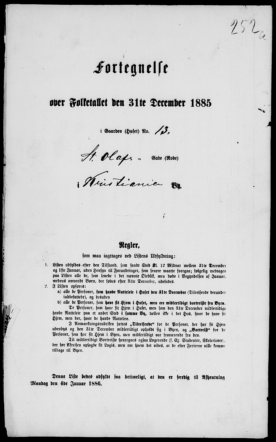 RA, 1885 census for 0301 Kristiania, 1885, p. 6187