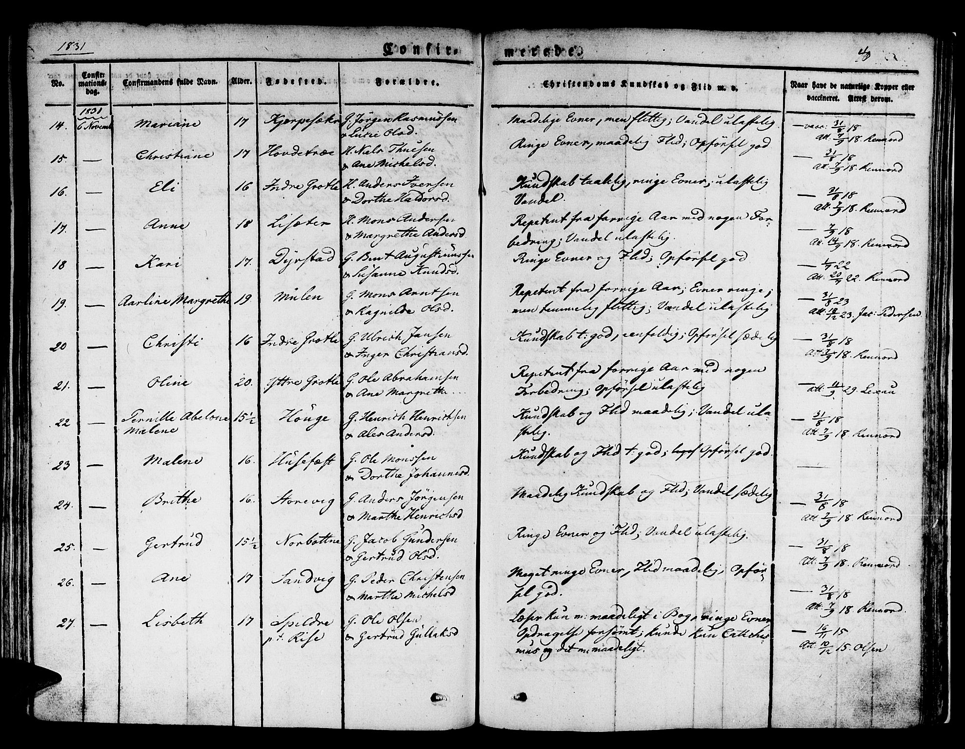 Kinn sokneprestembete, AV/SAB-A-80801/H/Haa/Haaa/L0004/0001: Parish register (official) no. A 4I, 1822-1840, p. 40