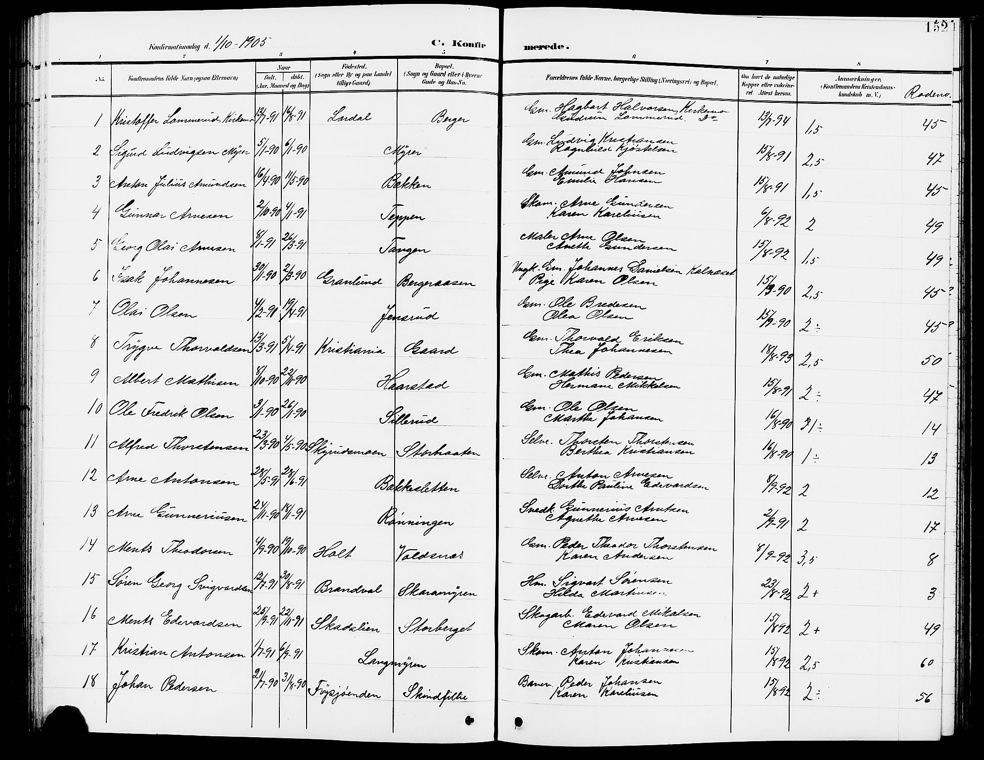 Grue prestekontor, AV/SAH-PREST-036/H/Ha/Hab/L0005: Parish register (copy) no. 5, 1900-1909, p. 152