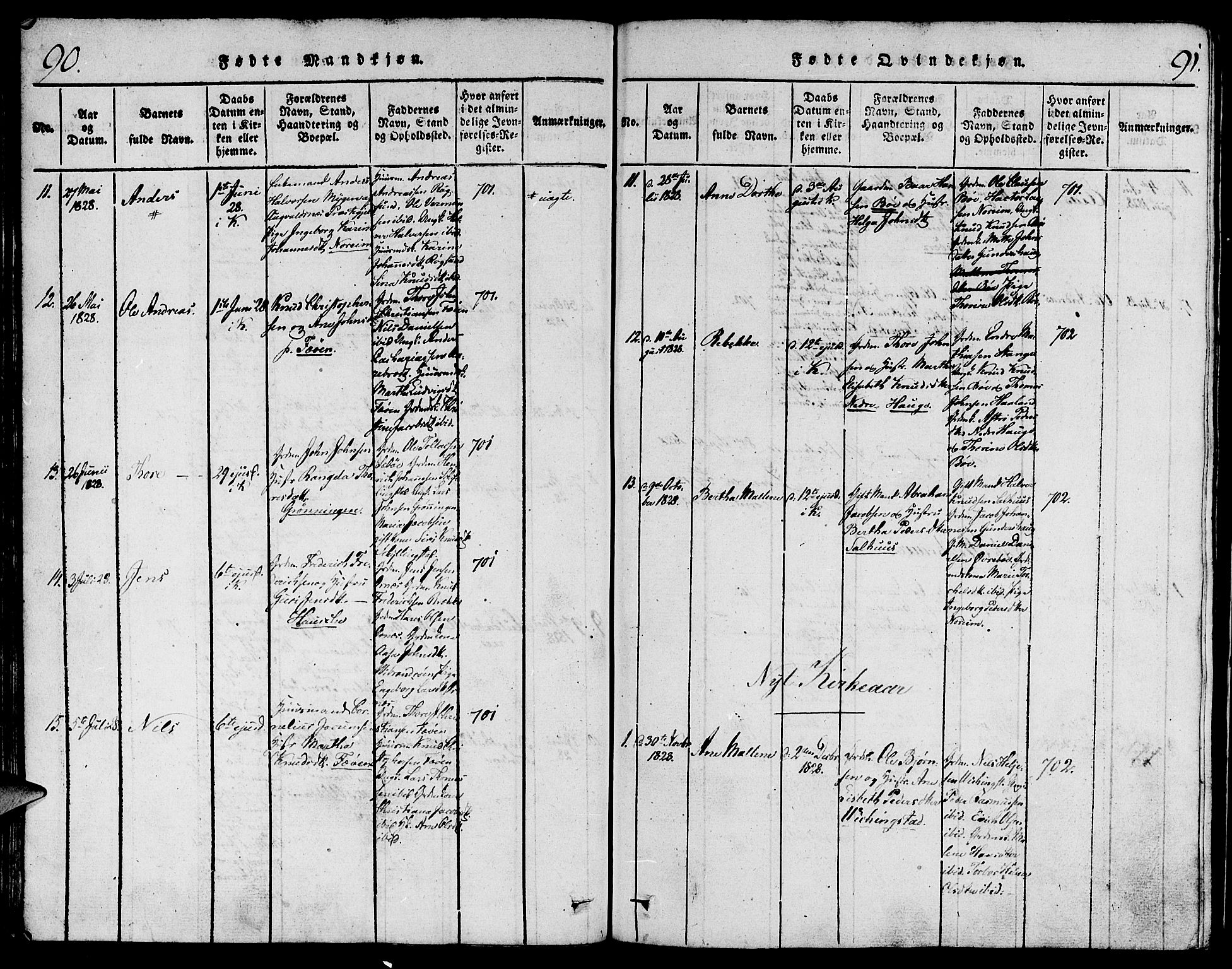 Torvastad sokneprestkontor, AV/SAST-A -101857/H/Ha/Haa/L0004: Parish register (official) no. A 3 /1, 1817-1836, p. 90-91