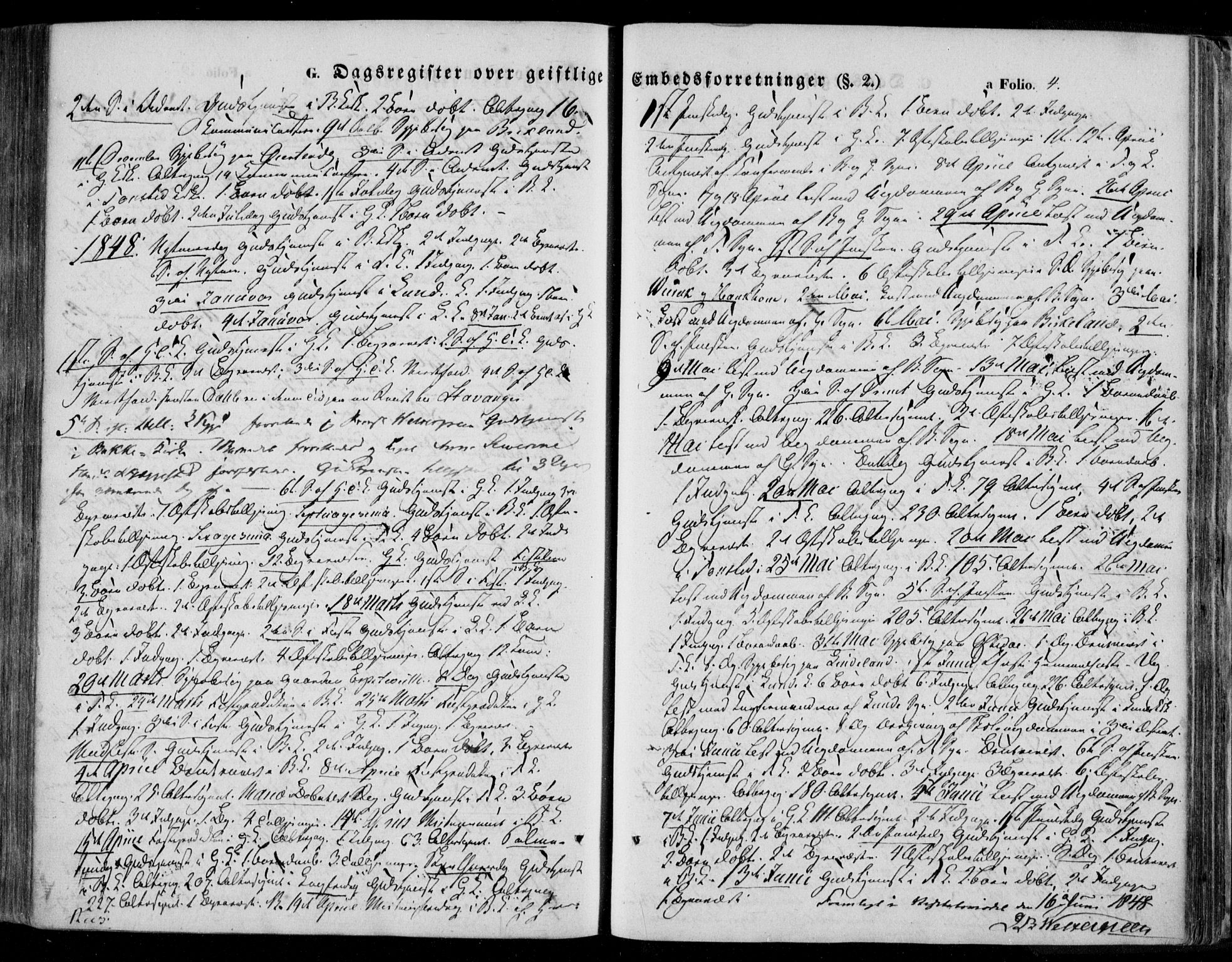 Bakke sokneprestkontor, AV/SAK-1111-0002/F/Fa/Faa/L0005: Parish register (official) no. A 5, 1847-1855, p. 4