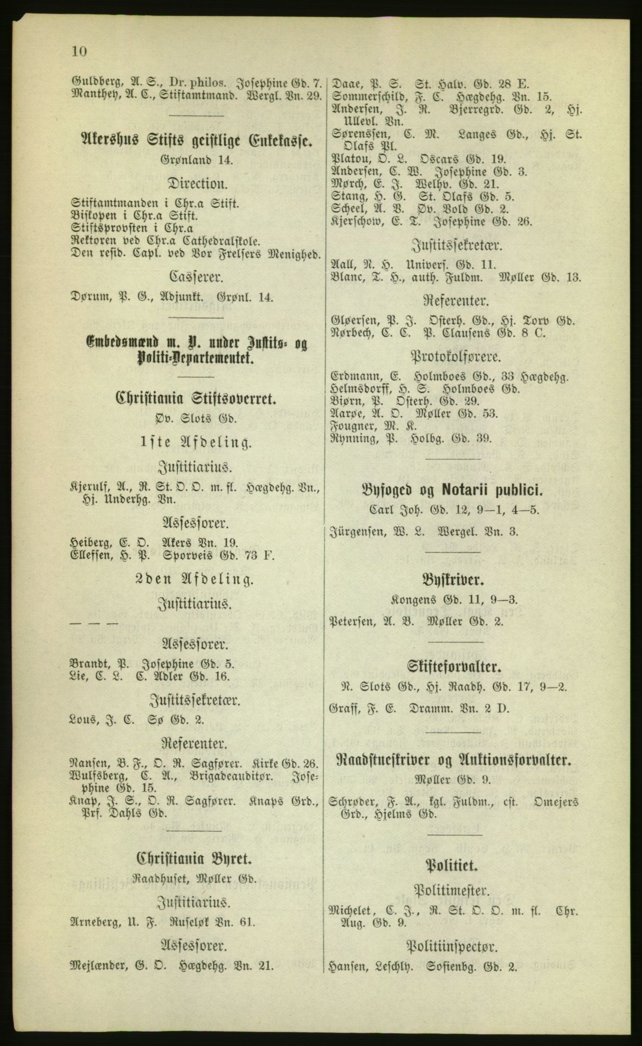 Kristiania/Oslo adressebok, PUBL/-, 1880, p. 10