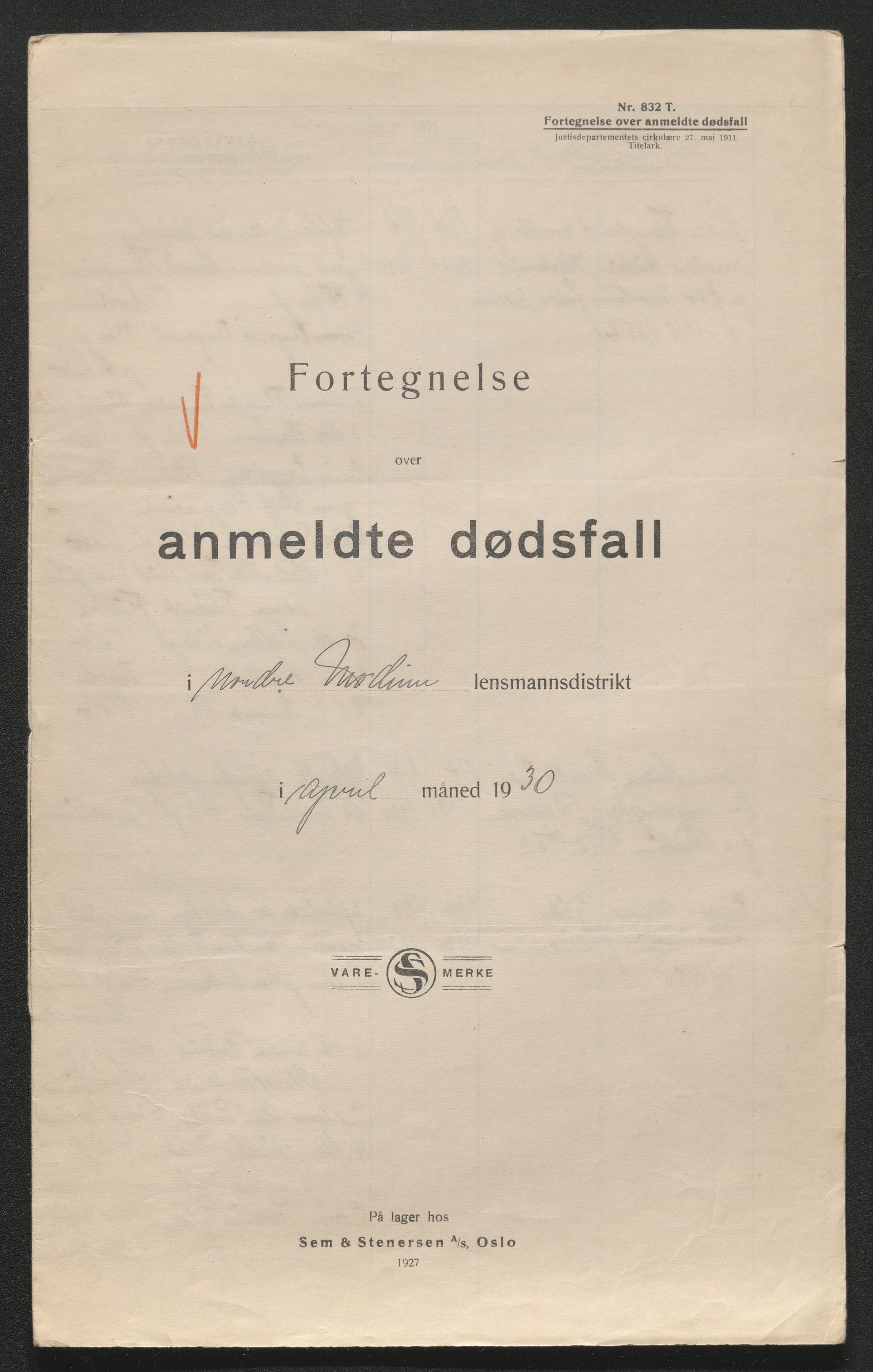 Eiker, Modum og Sigdal sorenskriveri, AV/SAKO-A-123/H/Ha/Hab/L0046: Dødsfallsmeldinger, 1930-1931, p. 197