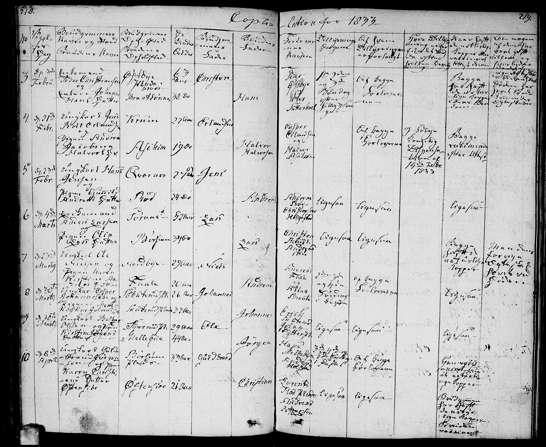 Ås prestekontor Kirkebøker, AV/SAO-A-10894/F/Fa/L0005: Parish register (official) no. I 5, 1827-1840, p. 218-219