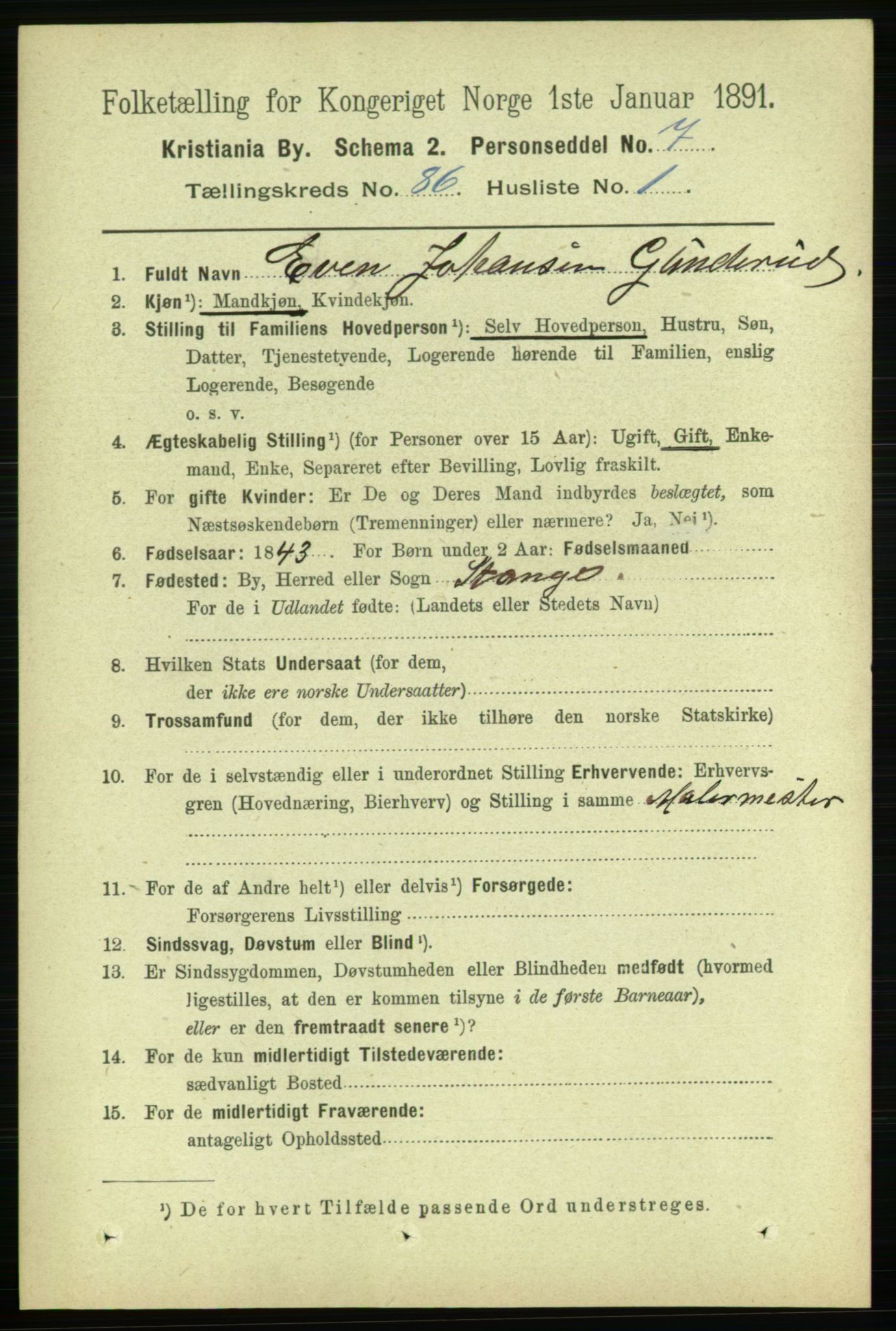 RA, 1891 census for 0301 Kristiania, 1891, p. 43023