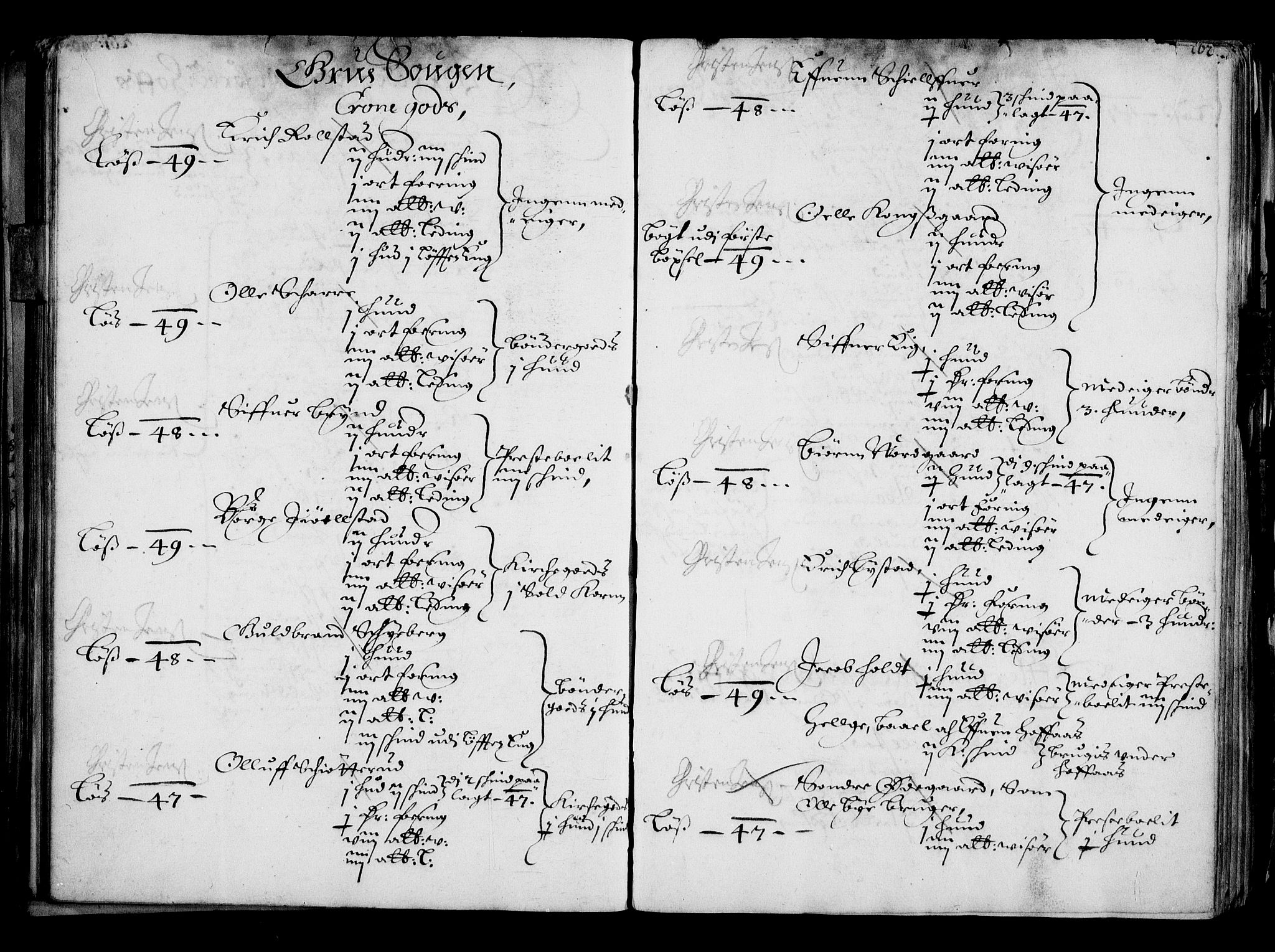 Rentekammeret inntil 1814, Realistisk ordnet avdeling, AV/RA-EA-4070/N/Na/L0001: [XI f]: Akershus stifts jordebok, 1652, p. 261b-262a