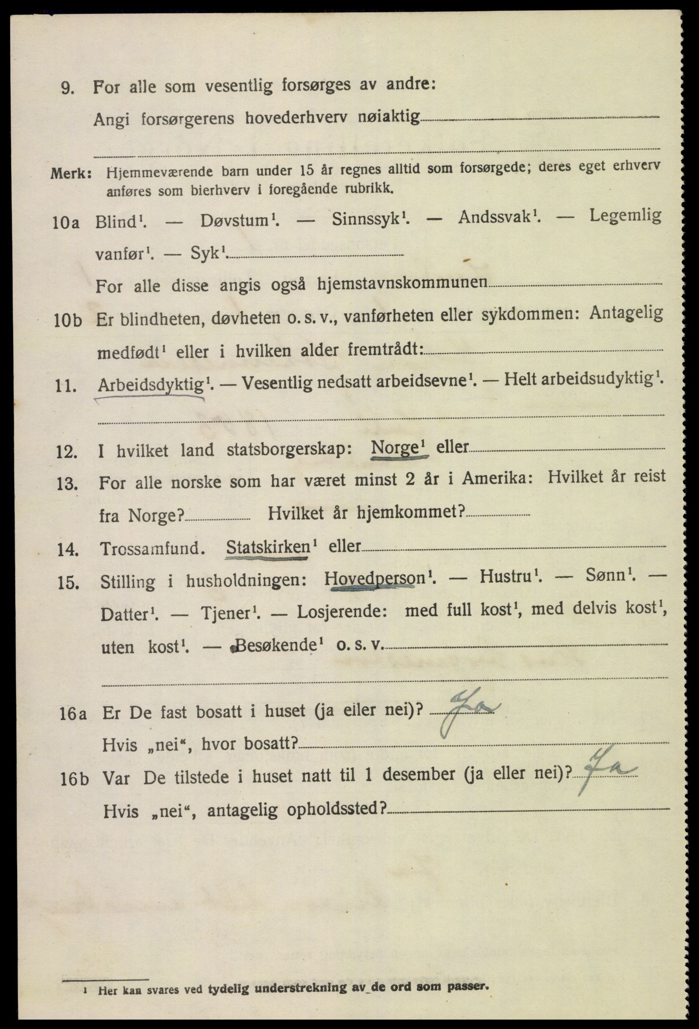 SAK, 1920 census for Landvik, 1920, p. 907