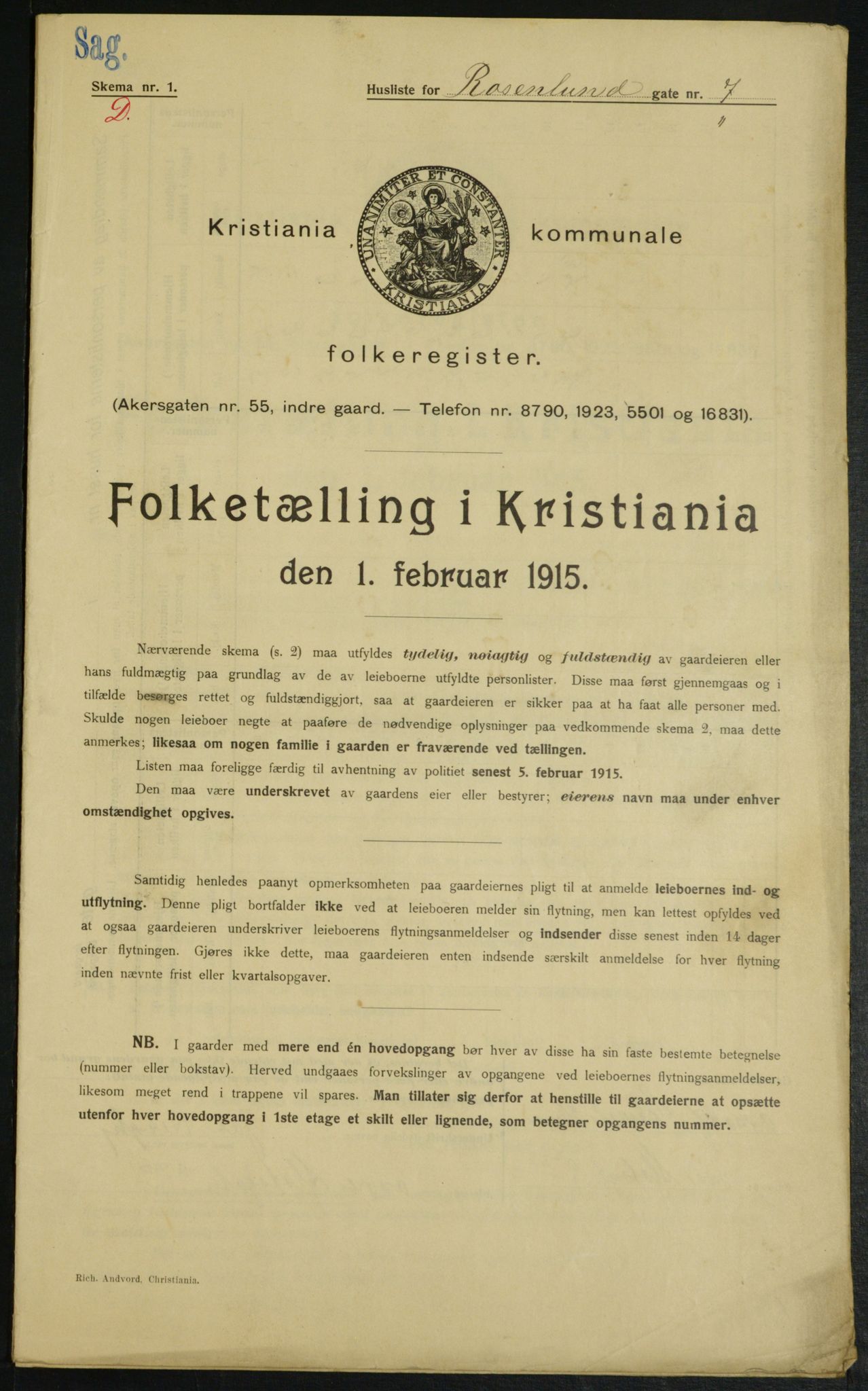 OBA, Municipal Census 1915 for Kristiania, 1915, p. 83704