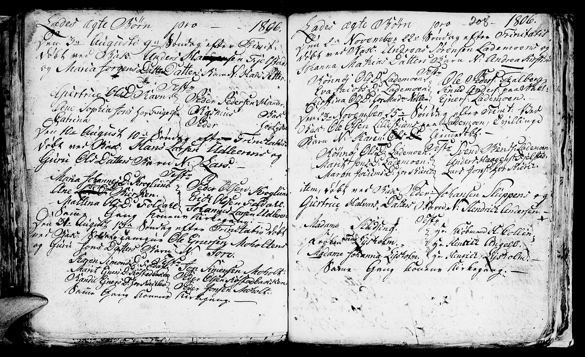 Ministerialprotokoller, klokkerbøker og fødselsregistre - Sør-Trøndelag, SAT/A-1456/606/L0305: Parish register (copy) no. 606C01, 1757-1819, p. 208