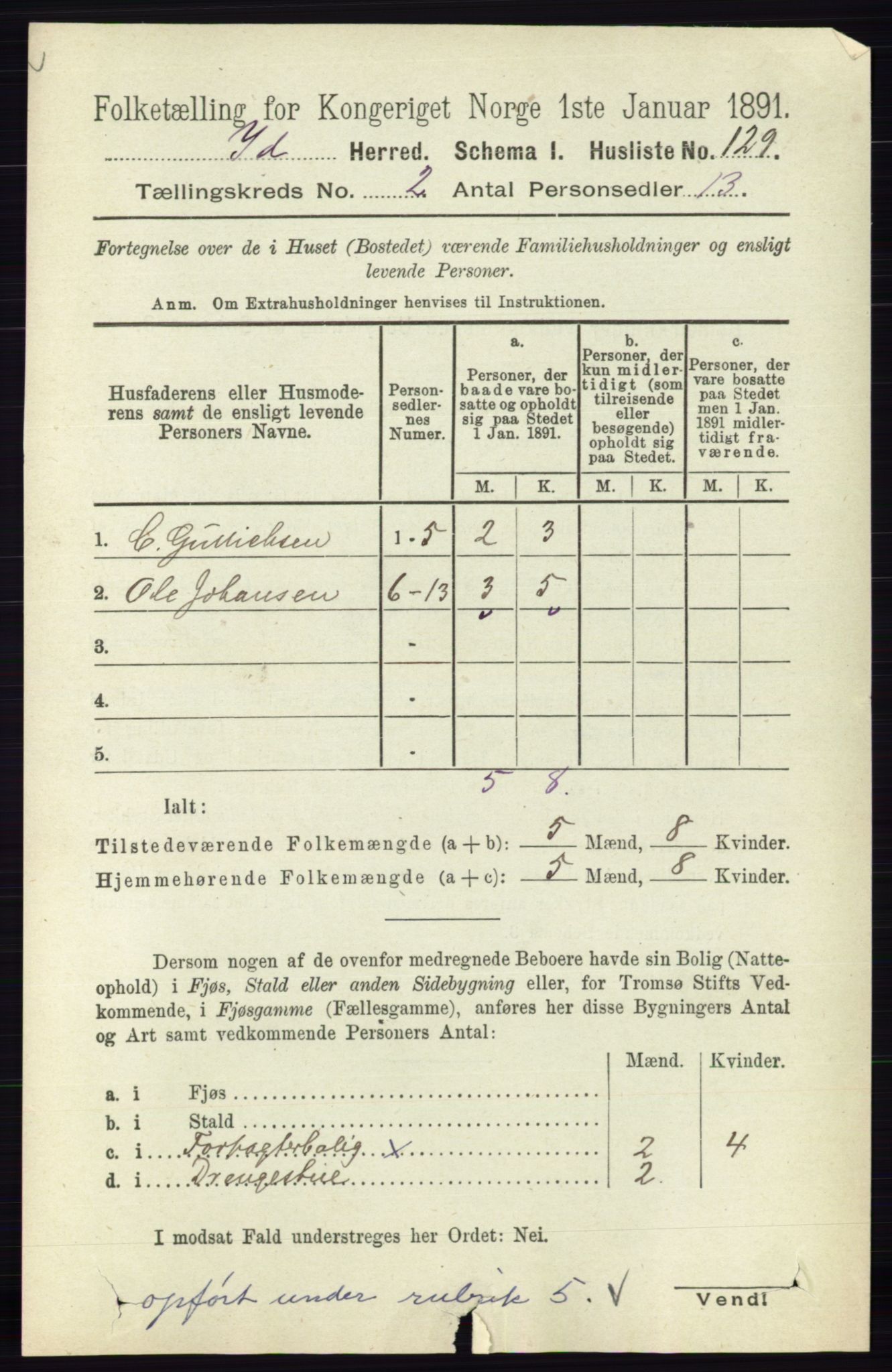 RA, 1891 census for 0117 Idd, 1891, p. 1169