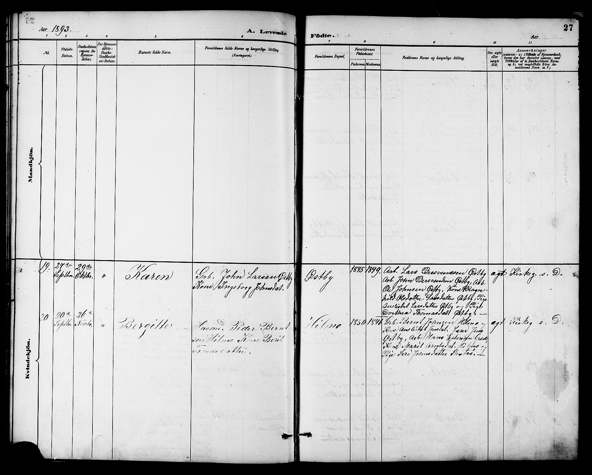 Ministerialprotokoller, klokkerbøker og fødselsregistre - Sør-Trøndelag, AV/SAT-A-1456/698/L1167: Parish register (copy) no. 698C04, 1888-1907, p. 27