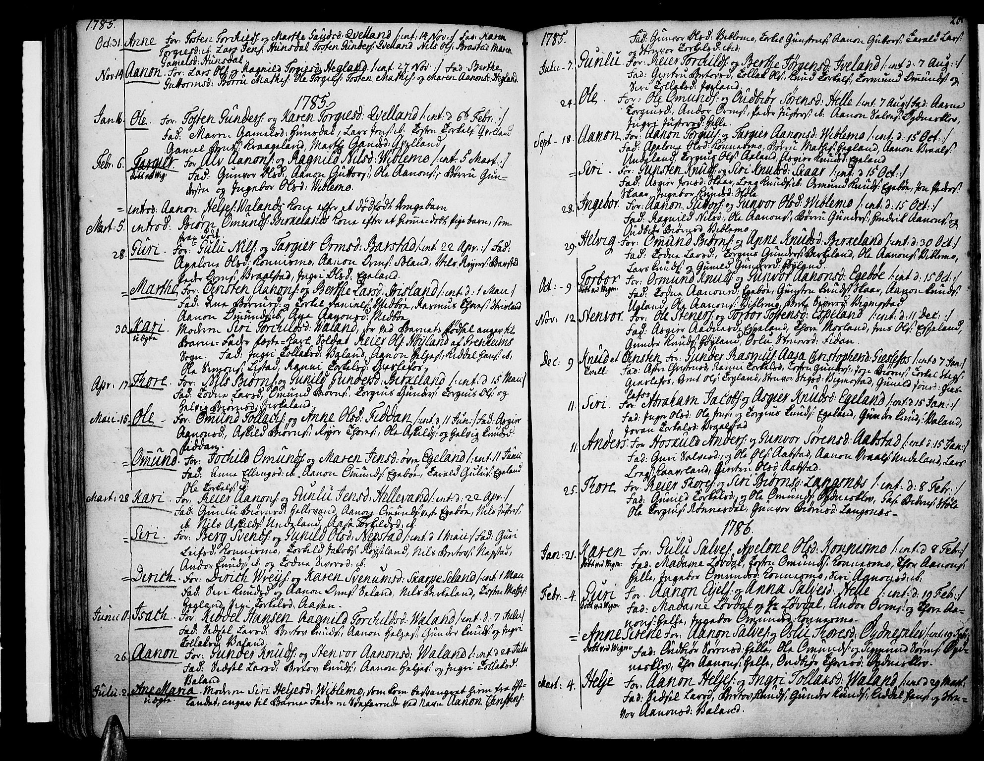 Sør-Audnedal sokneprestkontor, SAK/1111-0039/F/Fa/Fab/L0002: Parish register (official) no. A 2 /4, 1768-1814, p. 205