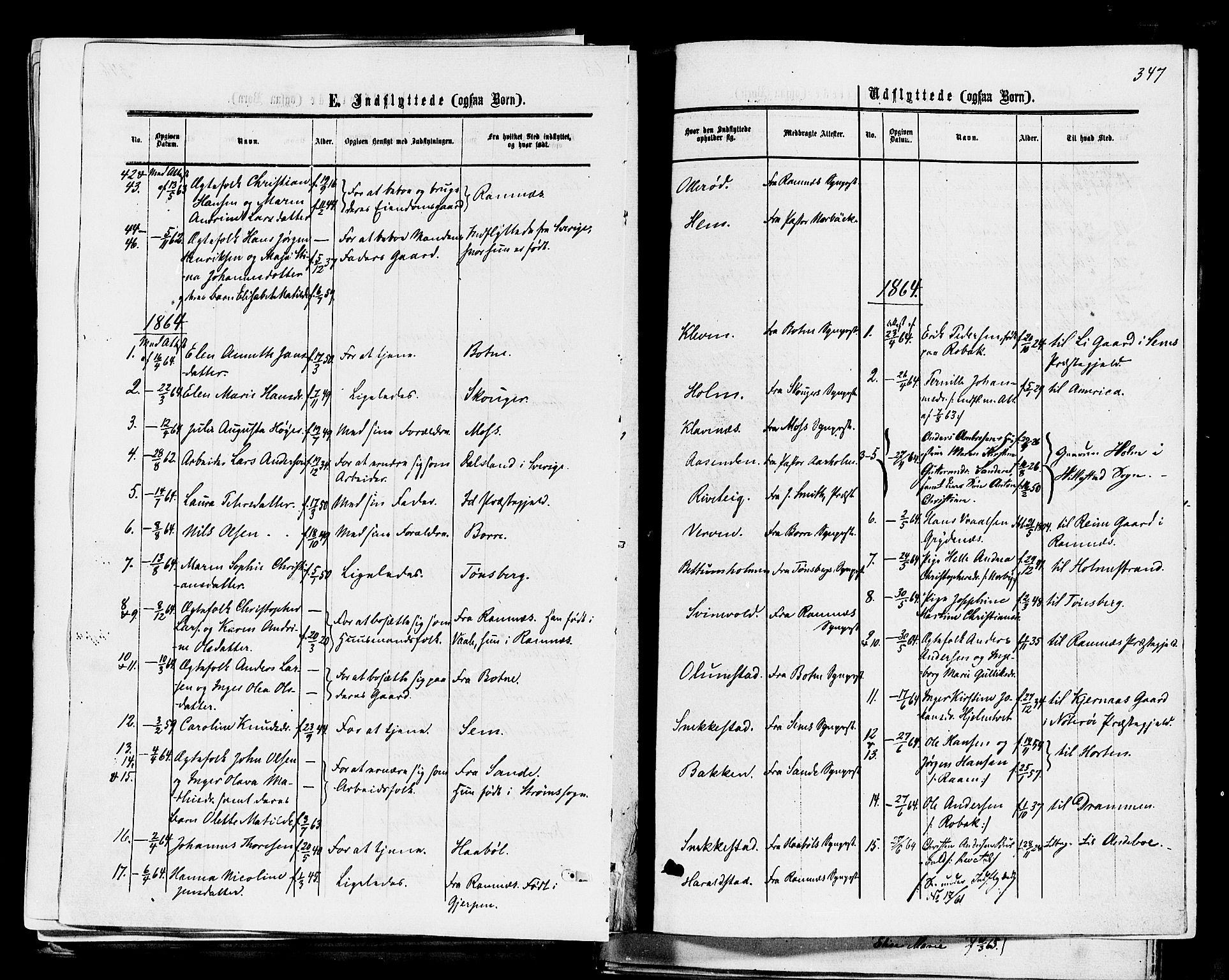 Våle kirkebøker, SAKO/A-334/F/Fa/L0010: Parish register (official) no. I 10, 1861-1877, p. 347