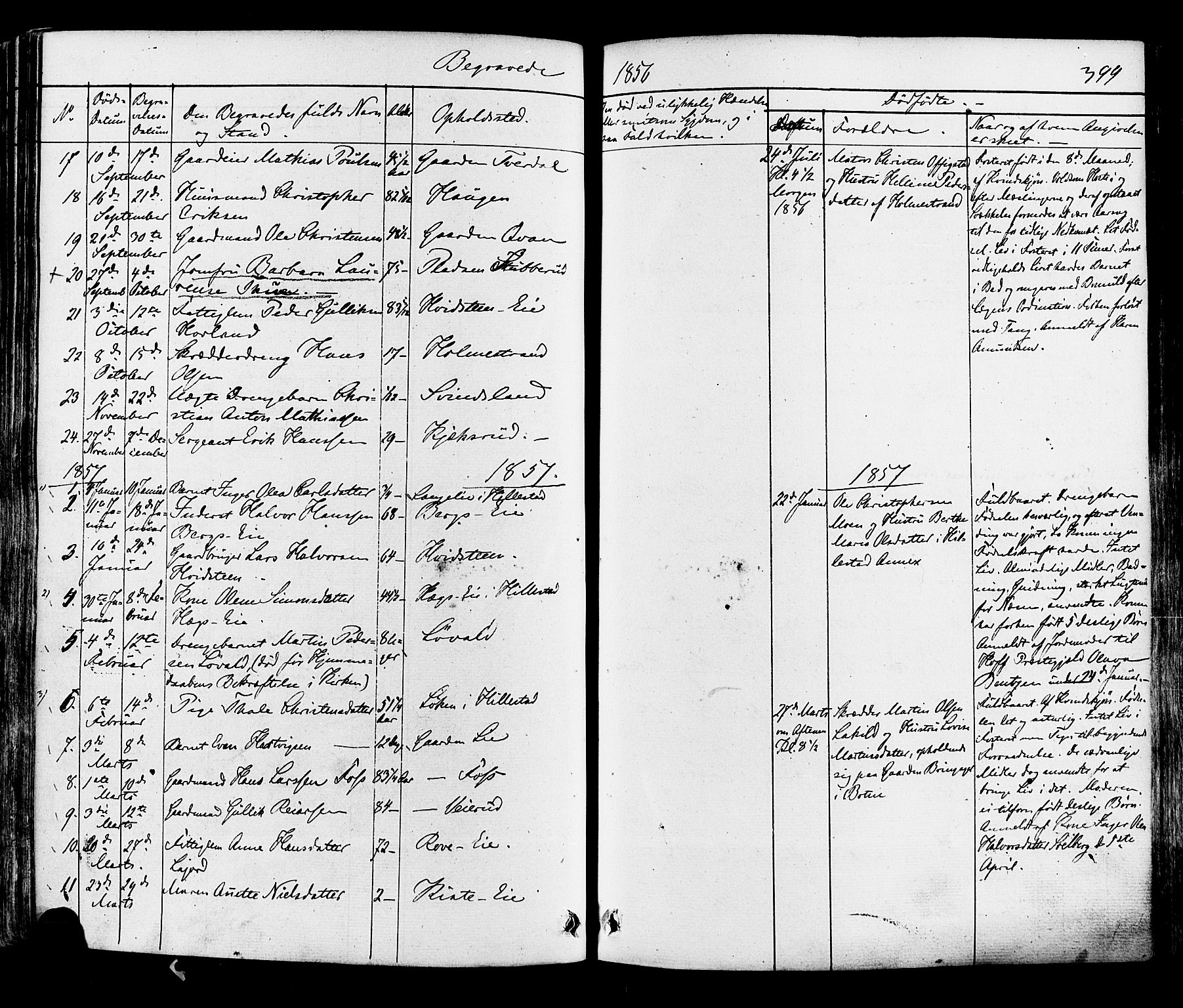 Botne kirkebøker, SAKO/A-340/F/Fa/L0006: Parish register (official) no. I 6, 1836-1877, p. 399