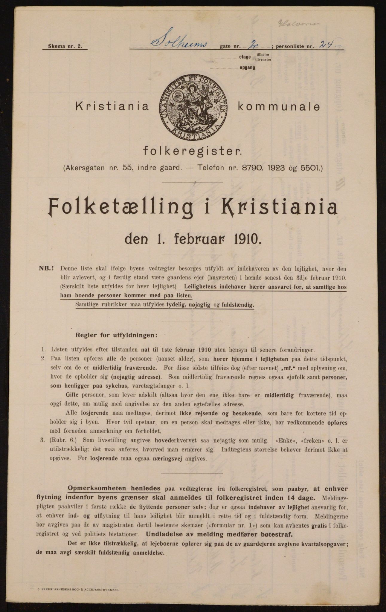 OBA, Municipal Census 1910 for Kristiania, 1910, p. 94862