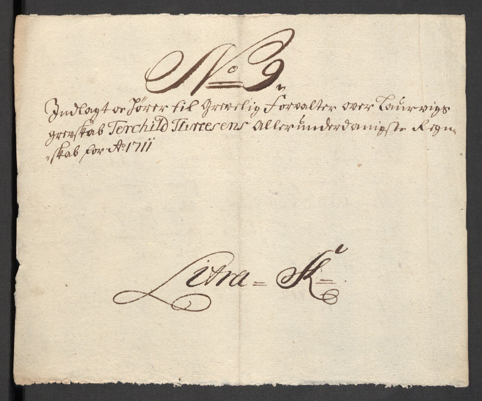 Rentekammeret inntil 1814, Reviderte regnskaper, Fogderegnskap, AV/RA-EA-4092/R33/L1983: Fogderegnskap Larvik grevskap, 1711, p. 166