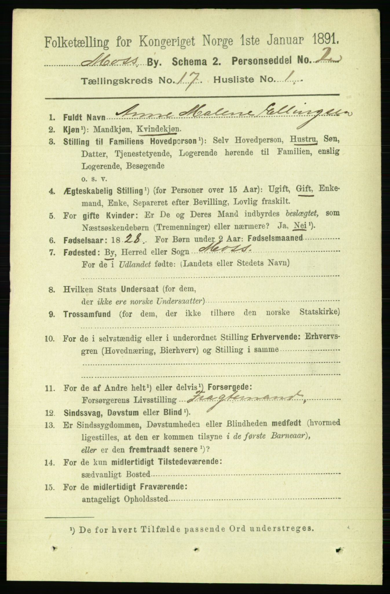 RA, 1891 census for 0104 Moss, 1891, p. 7901