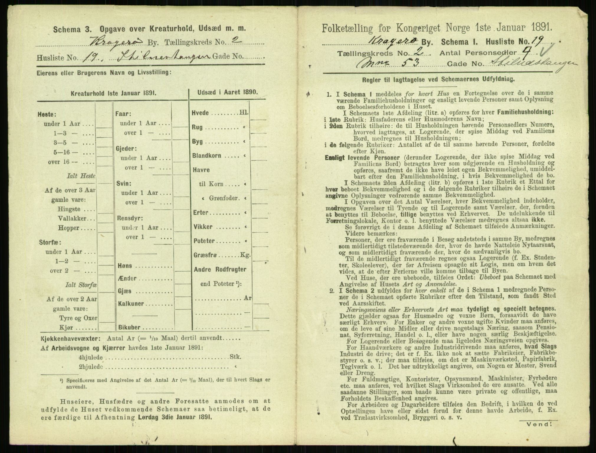 RA, 1891 census for 0801 Kragerø, 1891, p. 328