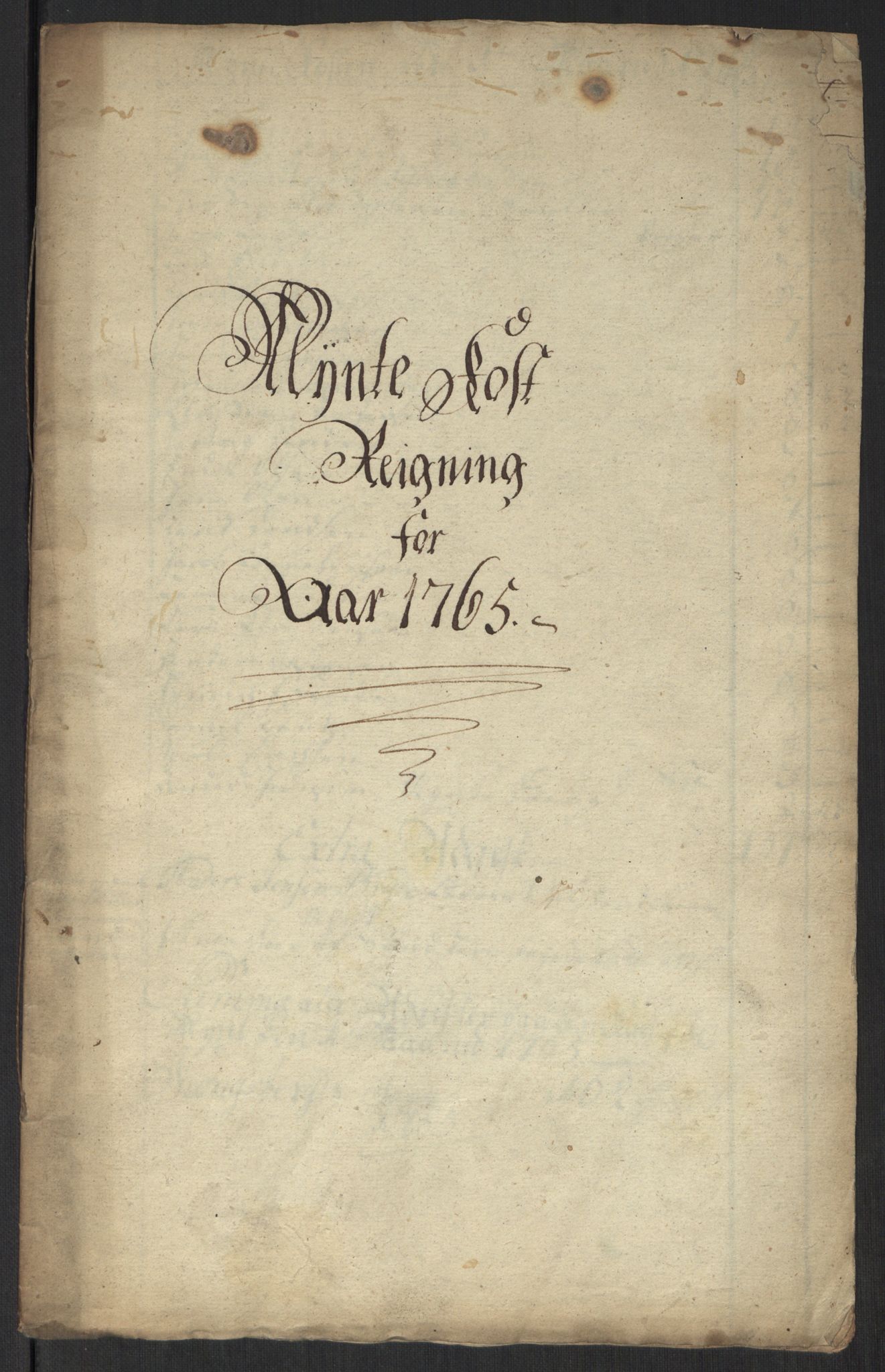Rentekammeret inntil 1814, Realistisk ordnet avdeling, RA/EA-4070/Oa/L0010: [Y8]: Regninger for Kongsbergs mynt., 1760-1805, p. 44