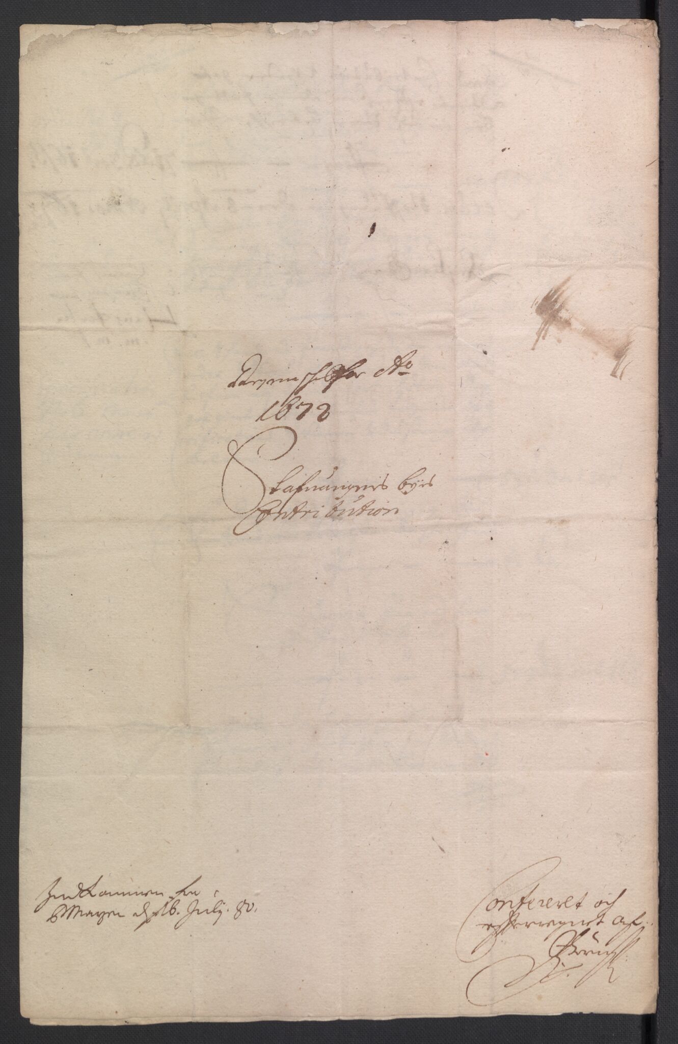 Rentekammeret inntil 1814, Reviderte regnskaper, Byregnskaper, AV/RA-EA-4066/R/Ro/L0300: [O3] Kontribusjonsregnskap, 1661-1678, p. 112