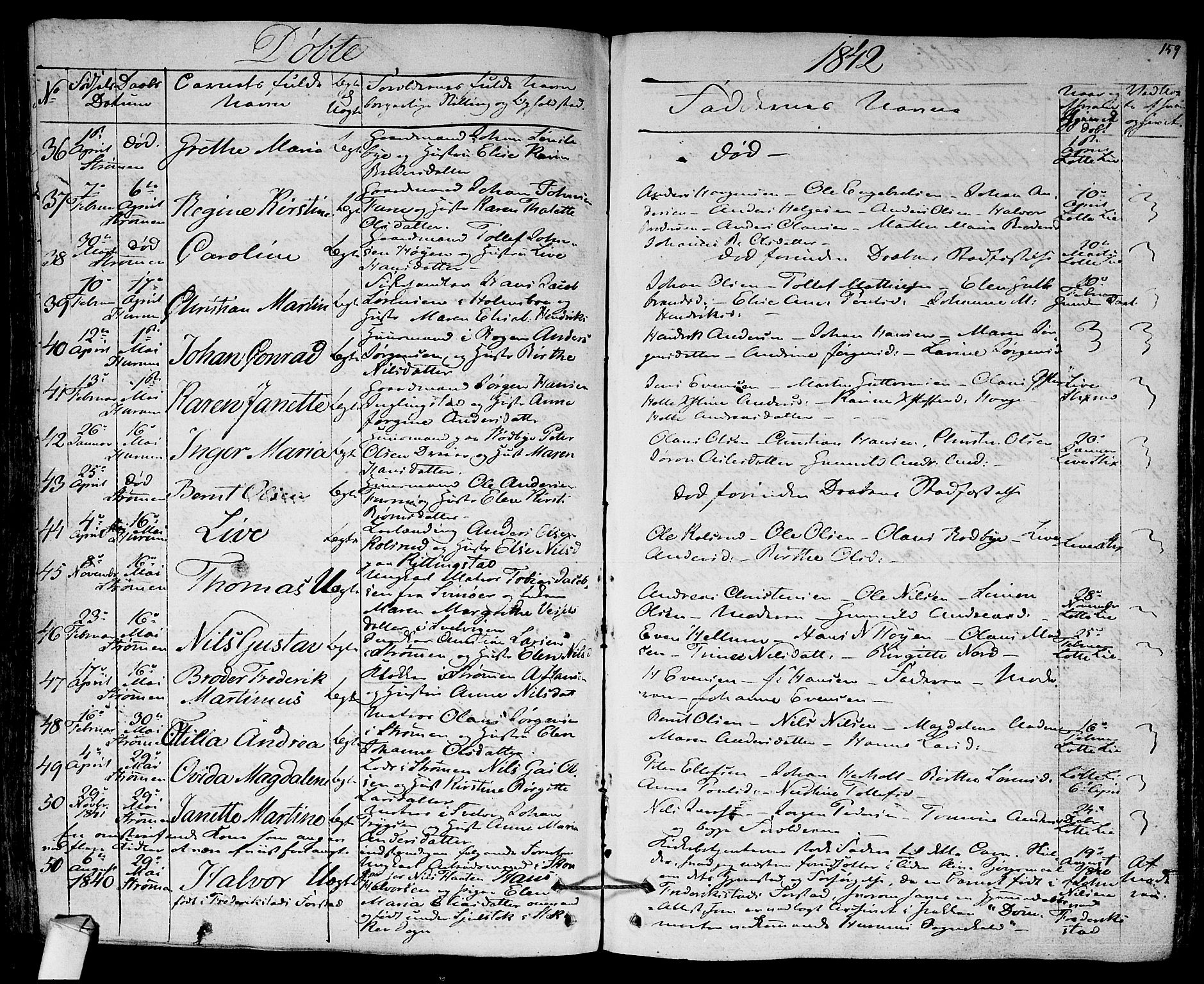 Hurum kirkebøker, AV/SAKO-A-229/F/Fa/L0010: Parish register (official) no. 10, 1827-1846, p. 159