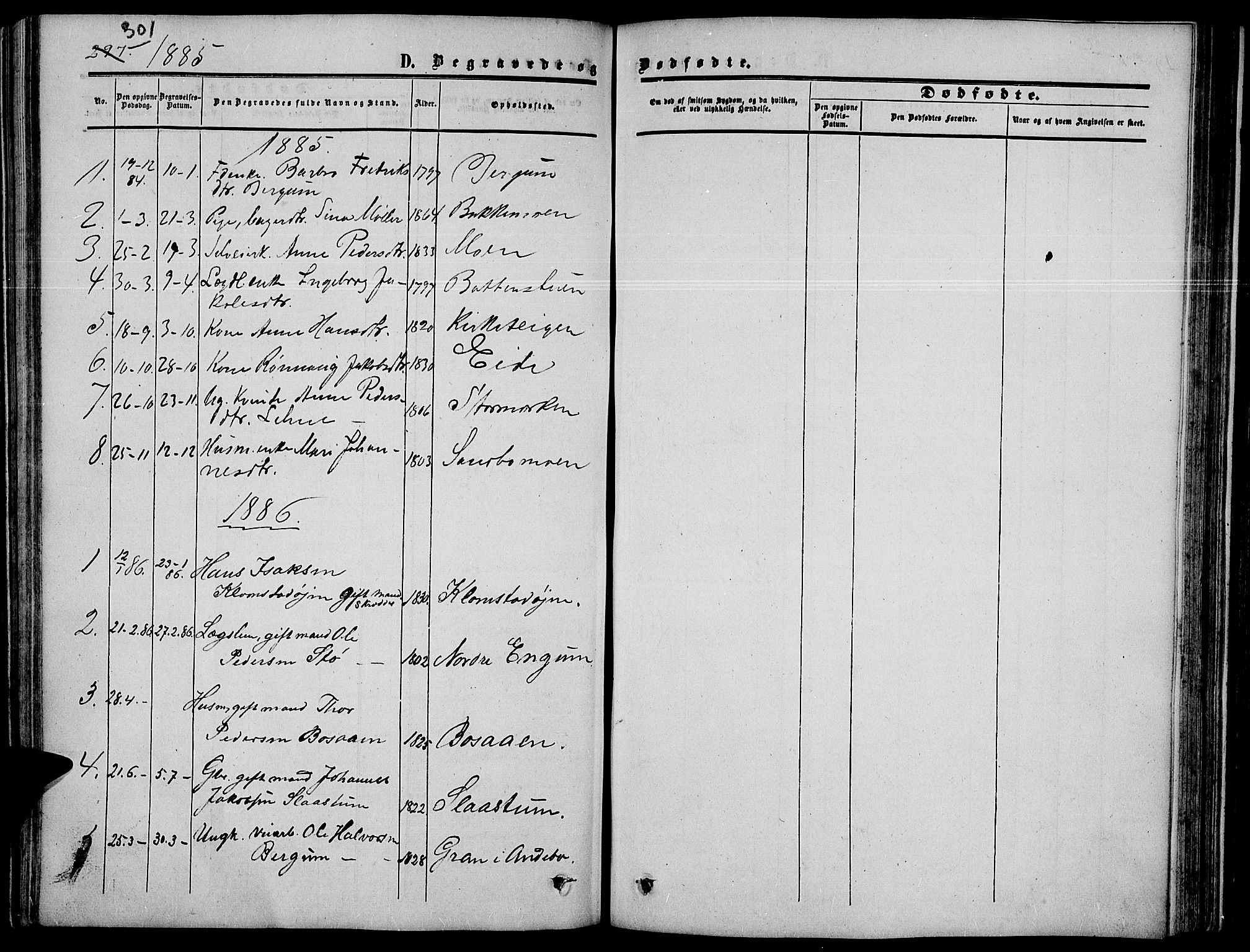 Nord-Fron prestekontor, SAH/PREST-080/H/Ha/Hab/L0003: Parish register (copy) no. 3, 1851-1886, p. 301