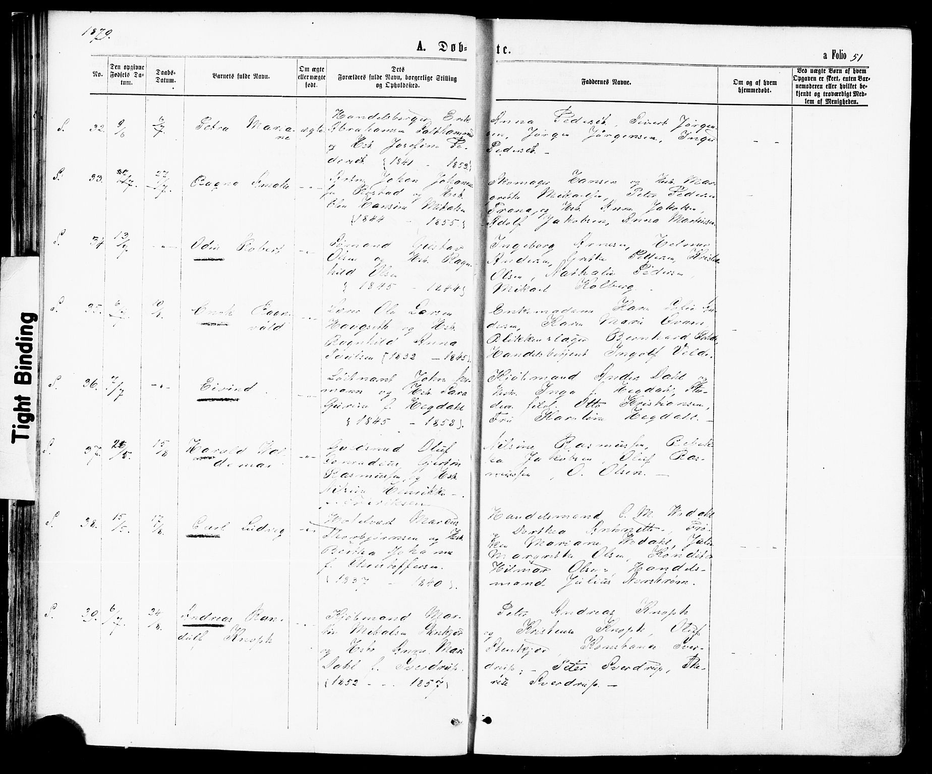 Ministerialprotokoller, klokkerbøker og fødselsregistre - Nord-Trøndelag, AV/SAT-A-1458/739/L0370: Parish register (official) no. 739A02, 1868-1881, p. 51