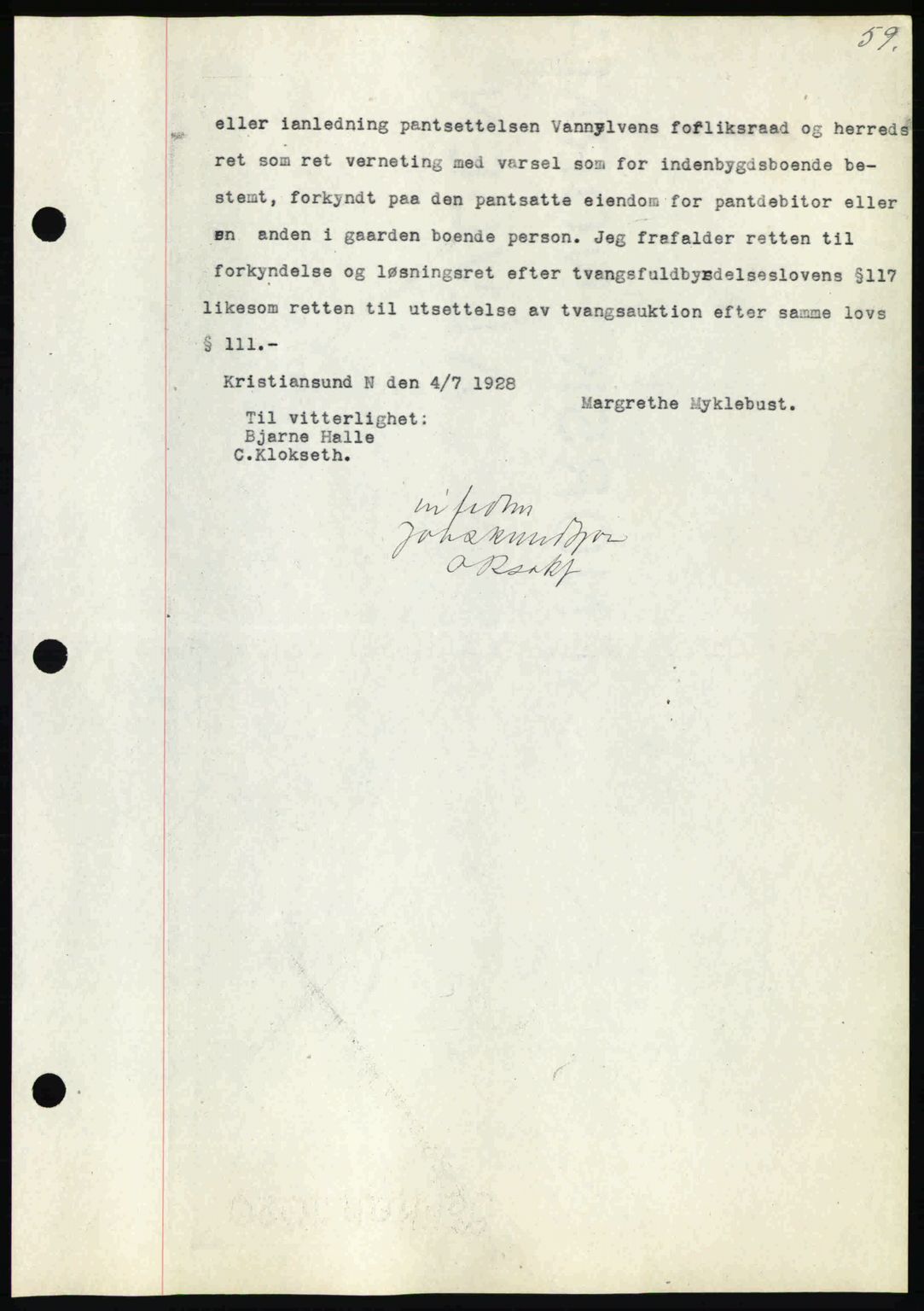 Kristiansund byfogd, AV/SAT-A-4587/A/27: Mortgage book no. 22, 1928-1929, Deed date: 06.07.1928