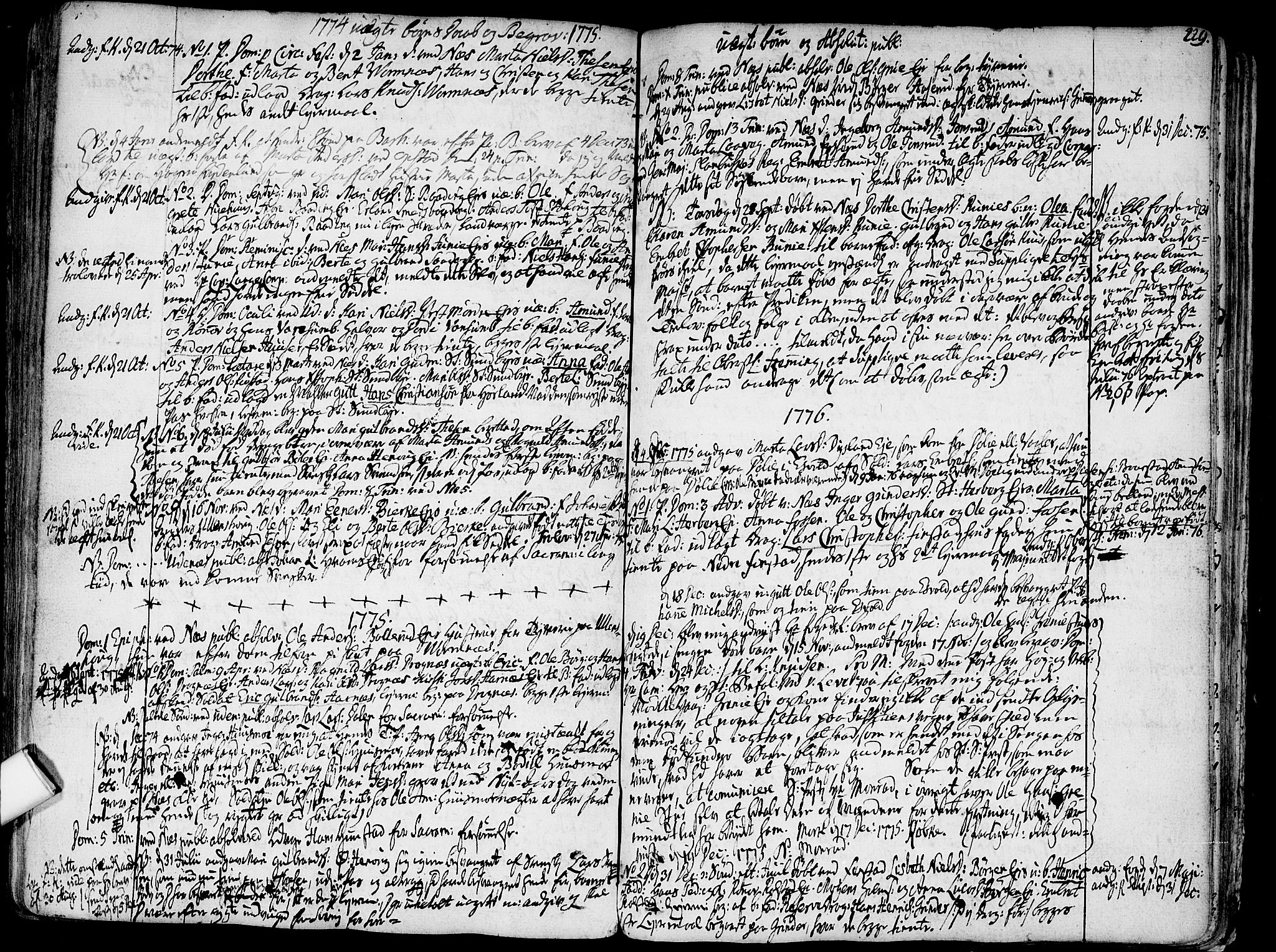 Nes prestekontor Kirkebøker, SAO/A-10410/F/Fa/L0003: Parish register (official) no. I 3, 1734-1781, p. 229